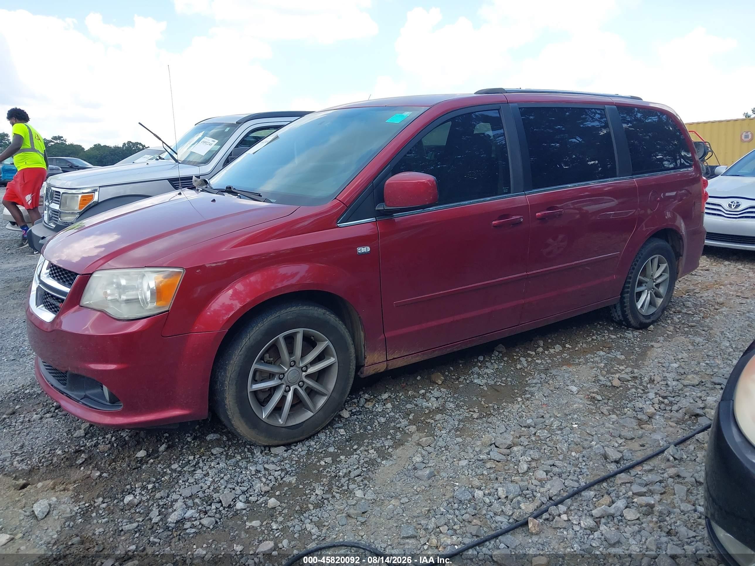 2014 Dodge Grand Caravan Sxt 30th Anniversary Red vin: 2C4RDGCG2ER471934