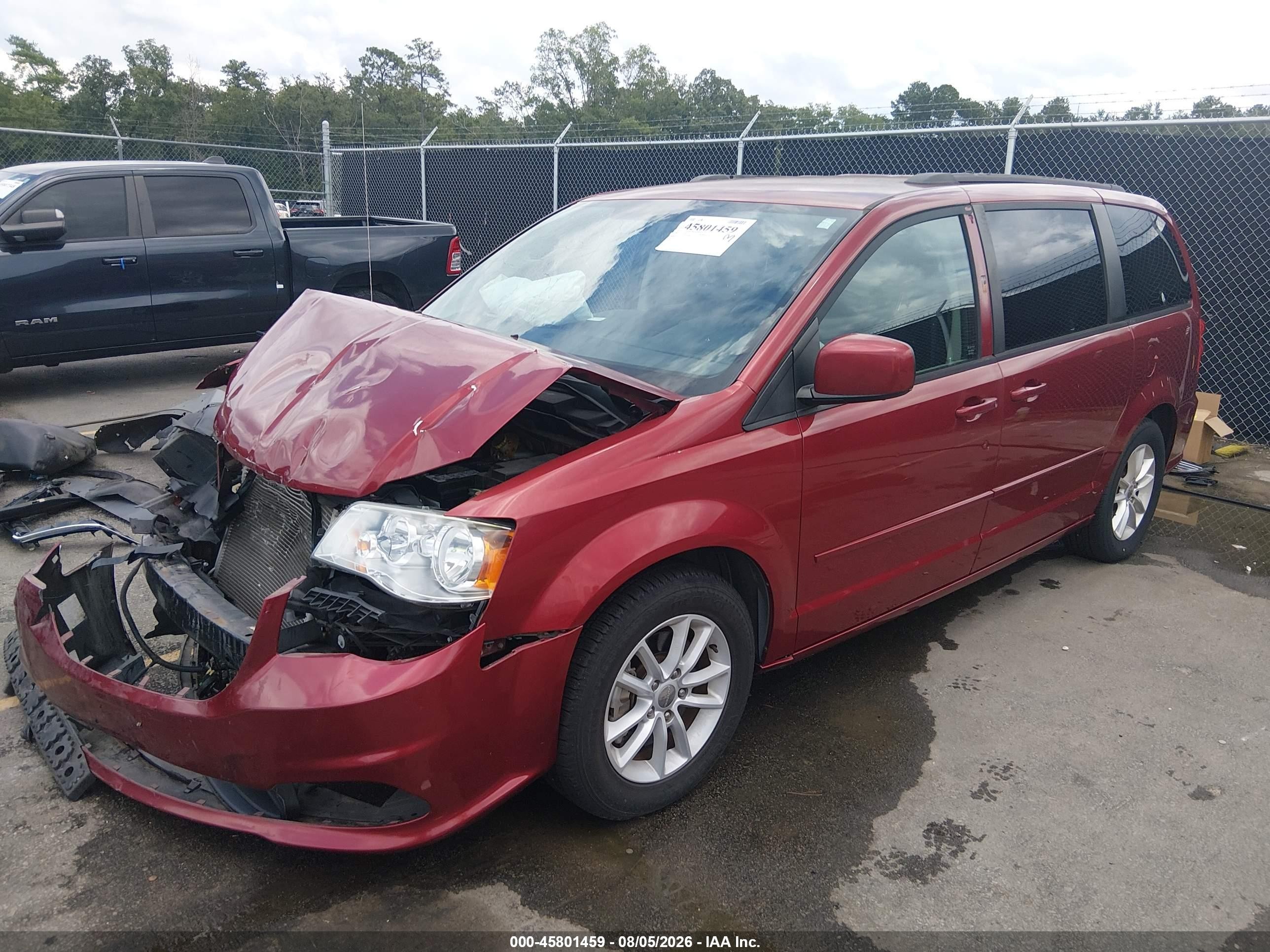 2015 Dodge Grand Caravan Sxt Red vin: 2C4RDGCG2FR712389
