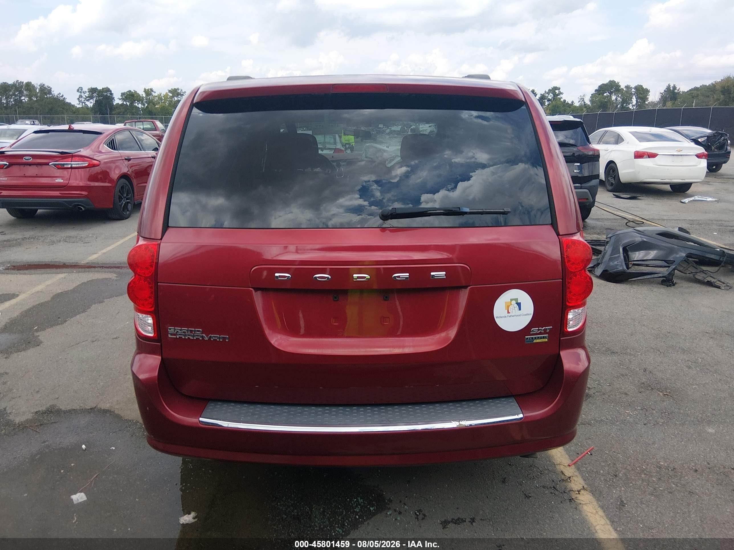 2015 Dodge Grand Caravan Sxt Red vin: 2C4RDGCG2FR712389