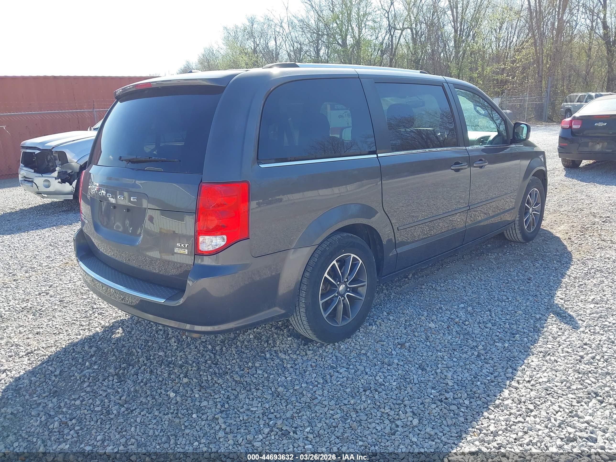 2017 Dodge Grand Caravan Sxt Gray vin: 2C4RDGCG2HR673757