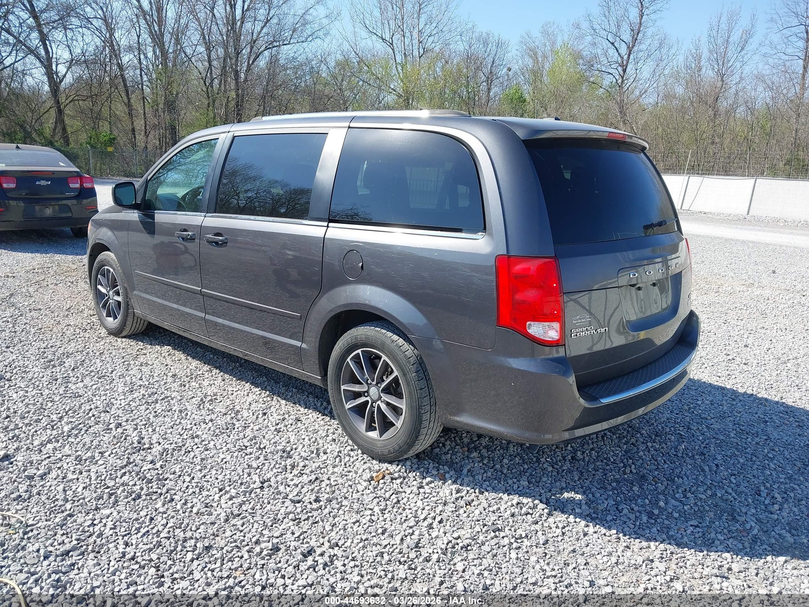 2017 Dodge Grand Caravan Sxt Gray vin: 2C4RDGCG2HR673757