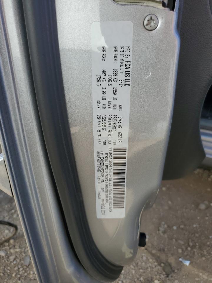 2017 Dodge Grand Caravan Sxt Silver vin: 2C4RDGCG2HR829652