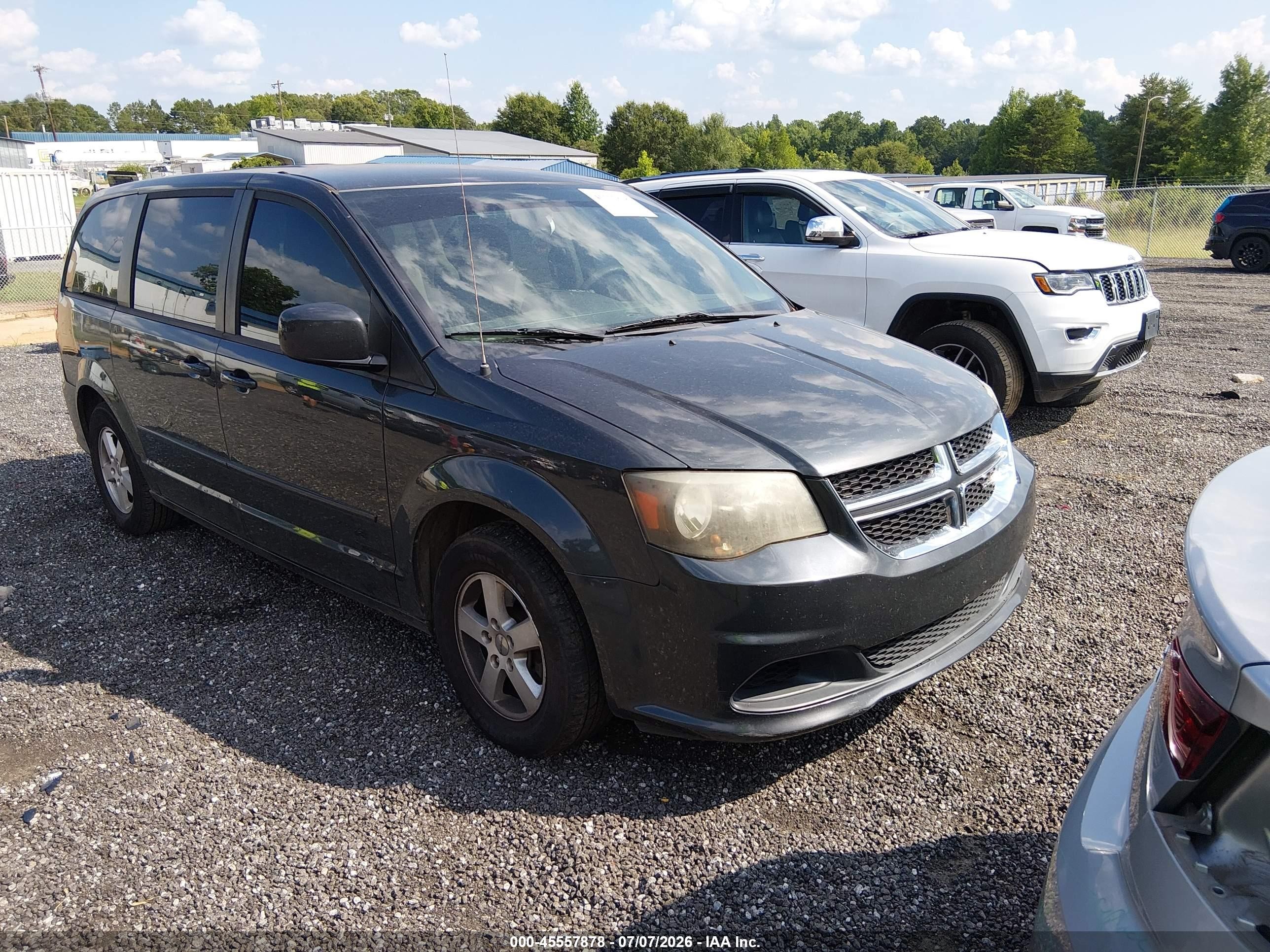 2012 Dodge Grand Caravan Sxt Gray vin: 2C4RDGCG3CR153835