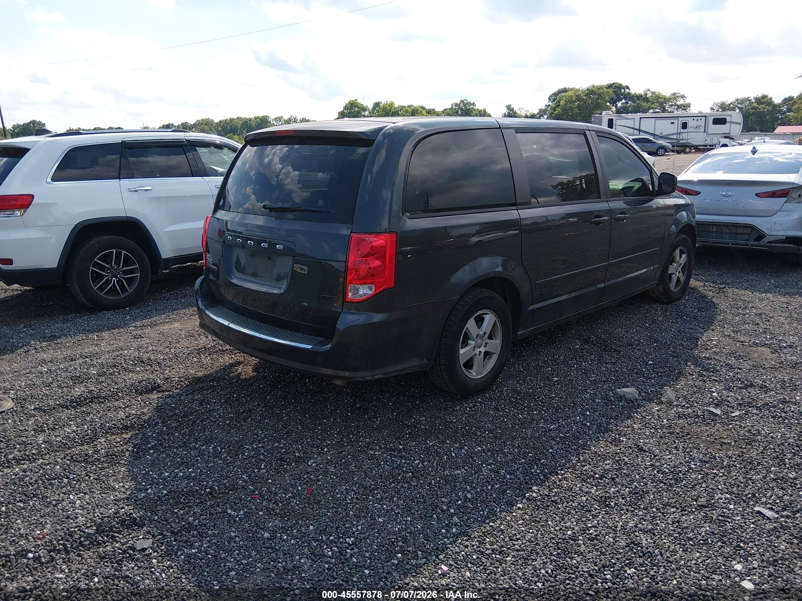 2012 Dodge Grand Caravan Sxt Gray vin: 2C4RDGCG3CR153835