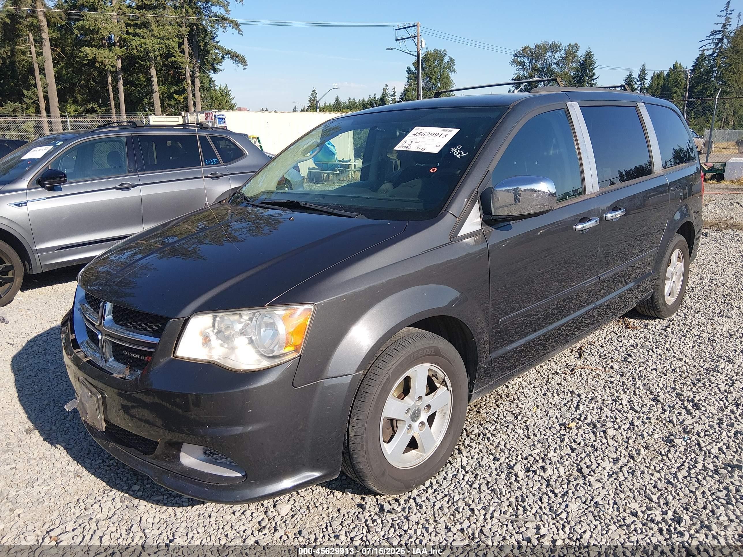 2012 Dodge Grand Caravan Sxt Gray vin: 2C4RDGCG3CR241381