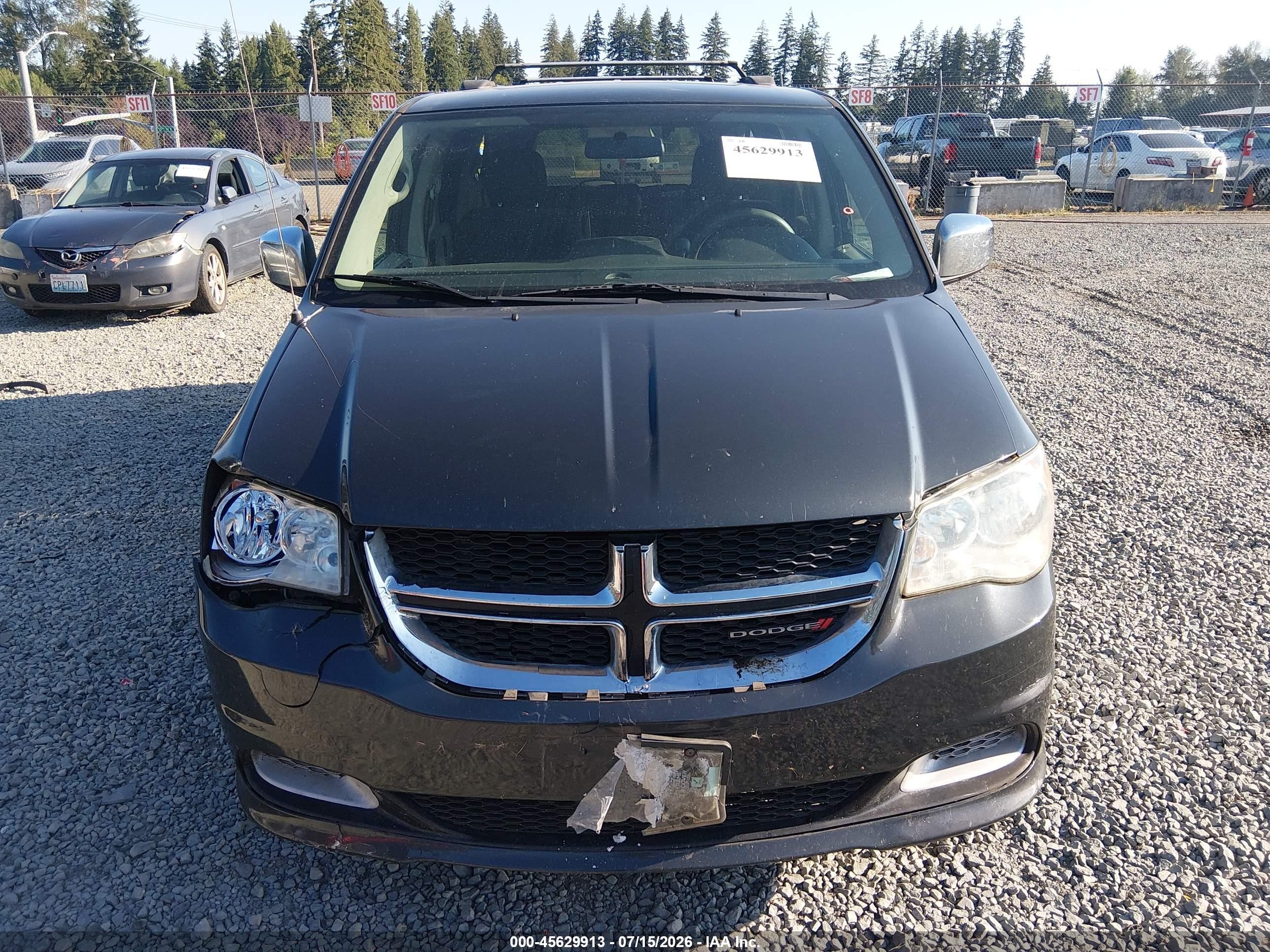2012 Dodge Grand Caravan Sxt Gray vin: 2C4RDGCG3CR241381