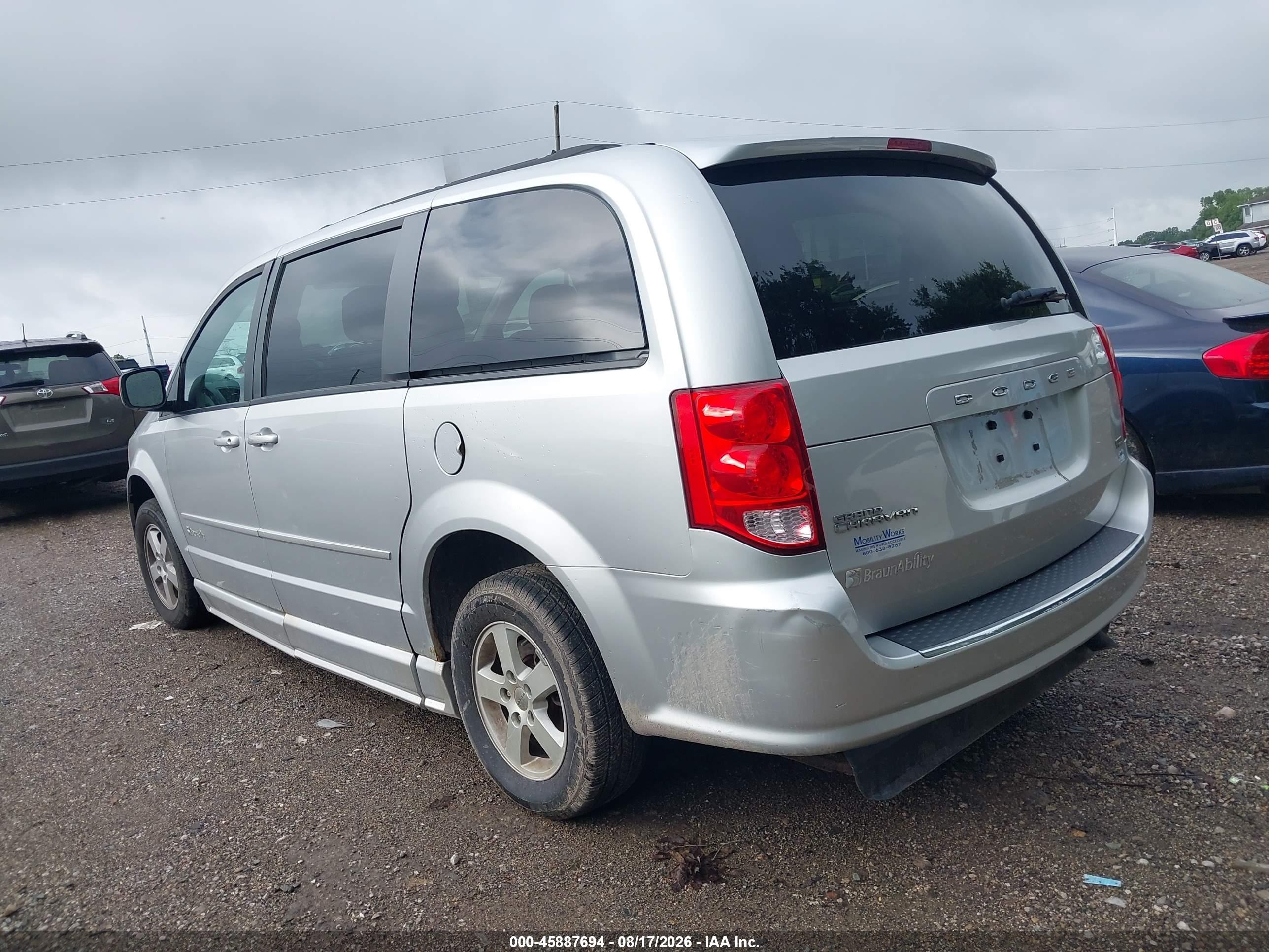 2012 Dodge Grand Caravan Sxt Silver vin: 2C4RDGCG3CR254583