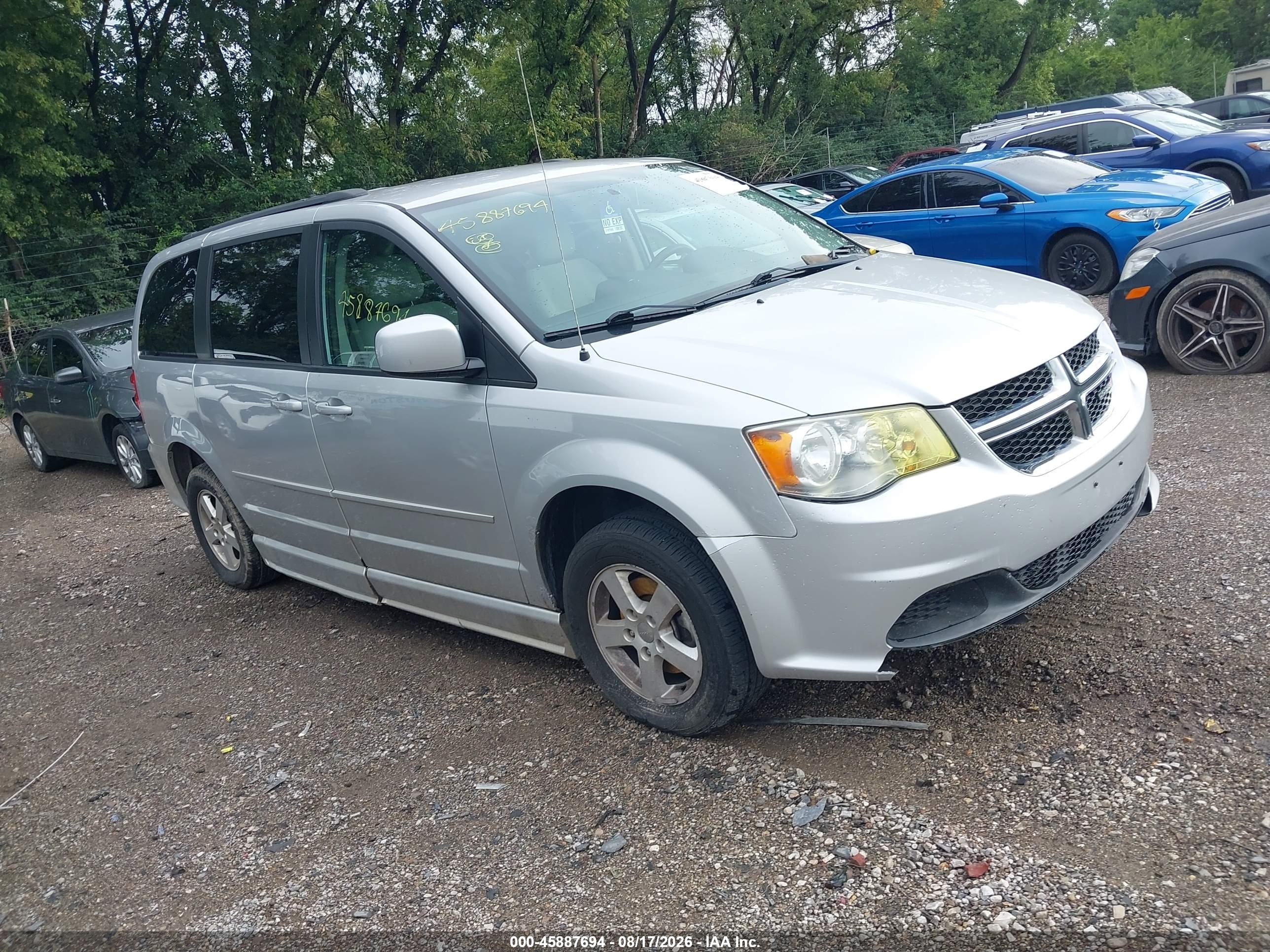 2012 Dodge Grand Caravan Sxt Silver vin: 2C4RDGCG3CR254583