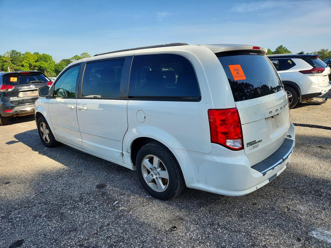 2012 Dodge Grand Caravan Sxt White vin: 2C4RDGCG3CR294789