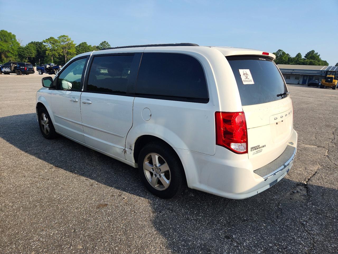 2012 Dodge Grand Caravan Sxt White vin: 2C4RDGCG3CR294789