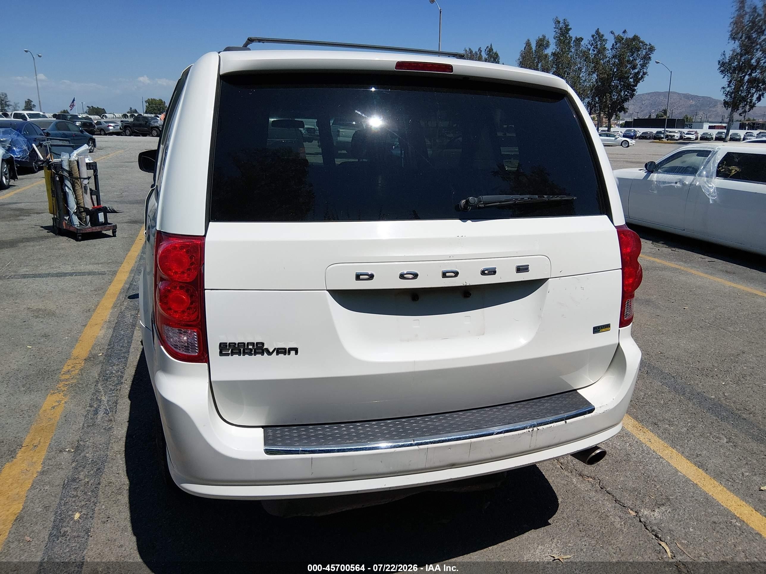 2012 Dodge Grand Caravan Sxt White vin: 2C4RDGCG3CR319609