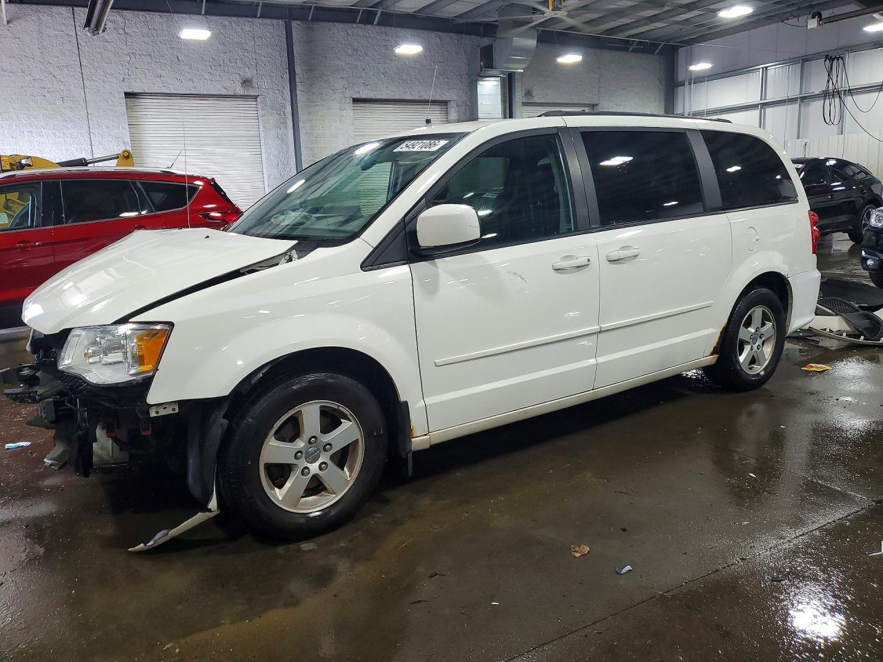 2012 Dodge Grand Caravan Sxt White vin: 2C4RDGCG3CR343327