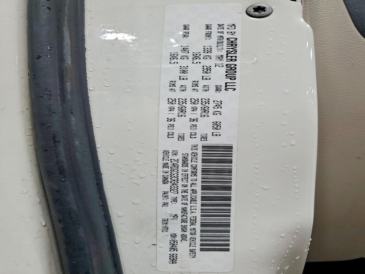 2012 Dodge Grand Caravan Sxt White vin: 2C4RDGCG3CR343327