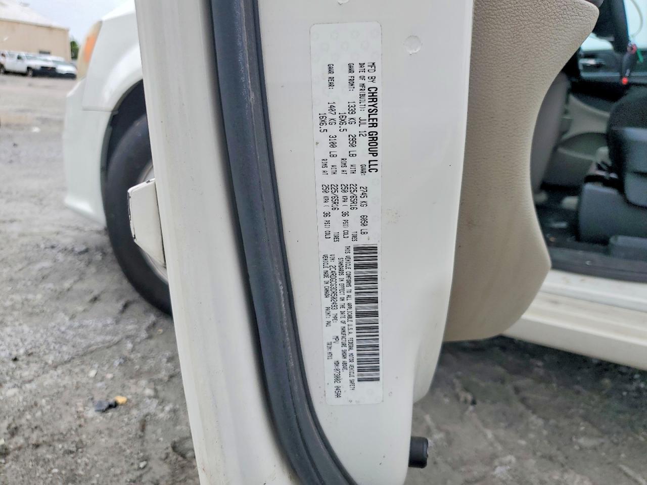 2013 Dodge Grand Caravan Sxt White vin: 2C4RDGCG3DR502493