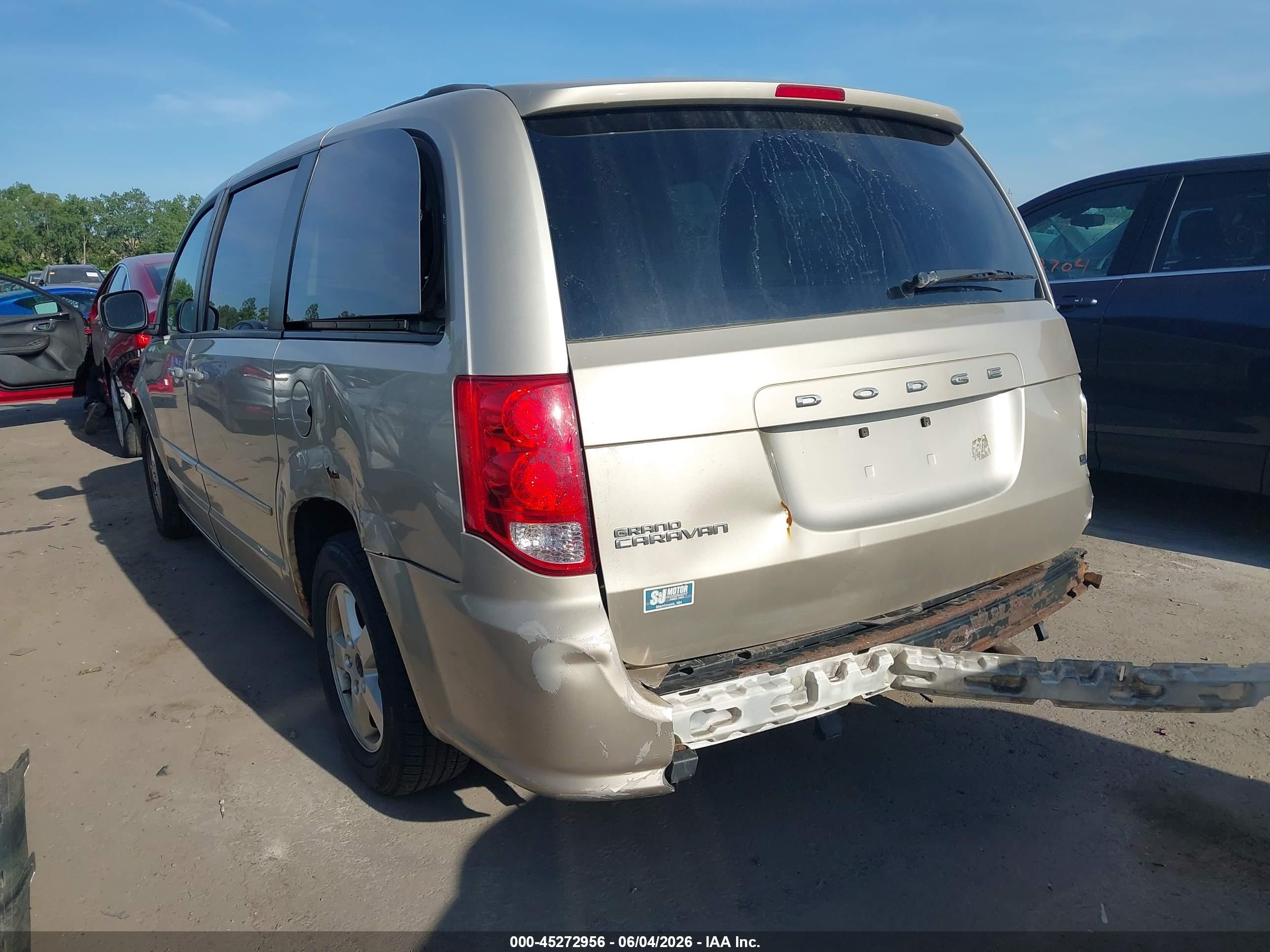 2013 Dodge Grand Caravan Sxt Gray vin: 2C4RDGCG3DR552858