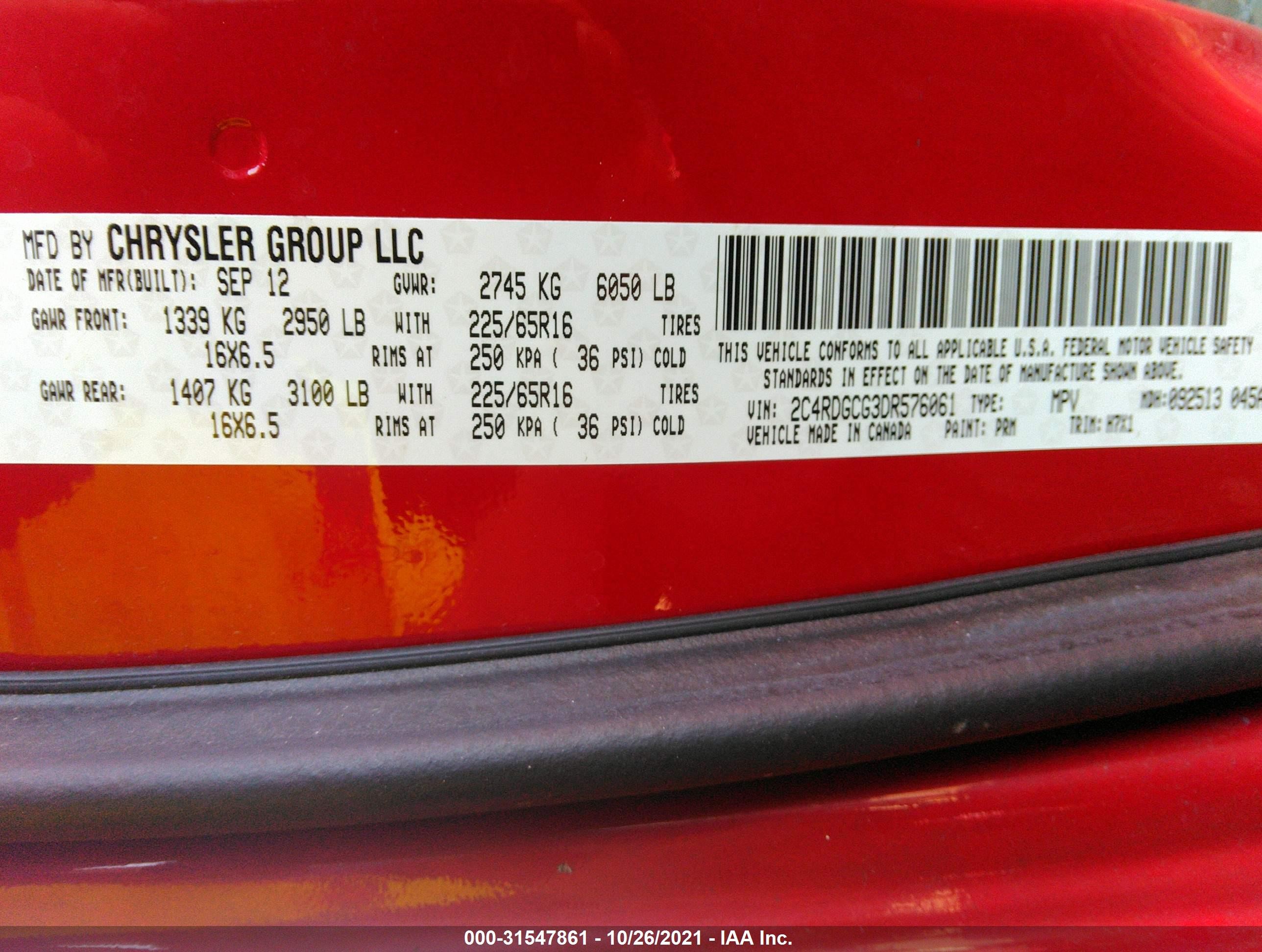 2013 Dodge Grand Caravan Sxt Red vin: 2C4RDGCG3DR576061