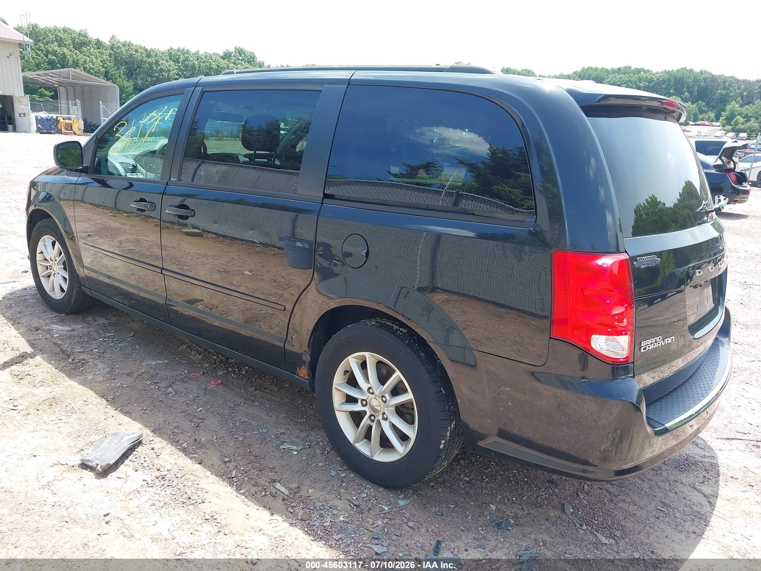2013 Dodge Grand Caravan Sxt Black vin: 2C4RDGCG3DR770833