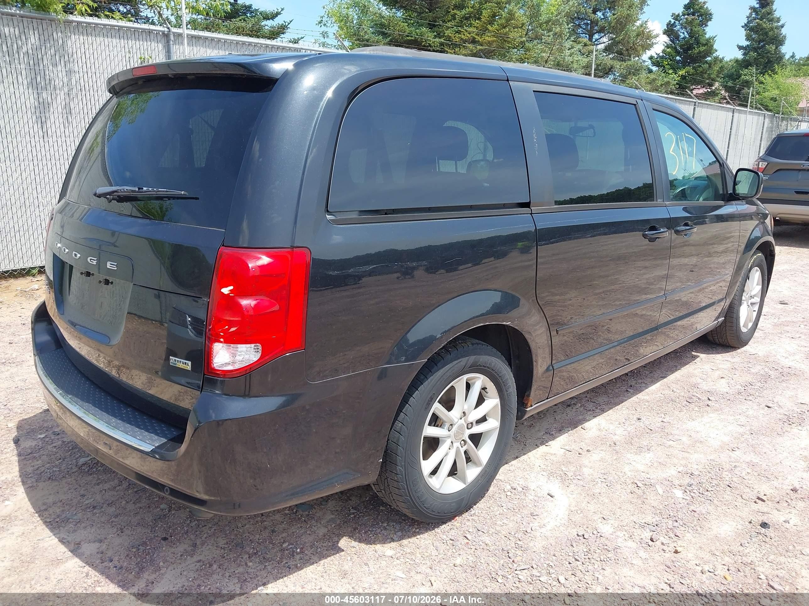 2013 Dodge Grand Caravan Sxt Black vin: 2C4RDGCG3DR770833