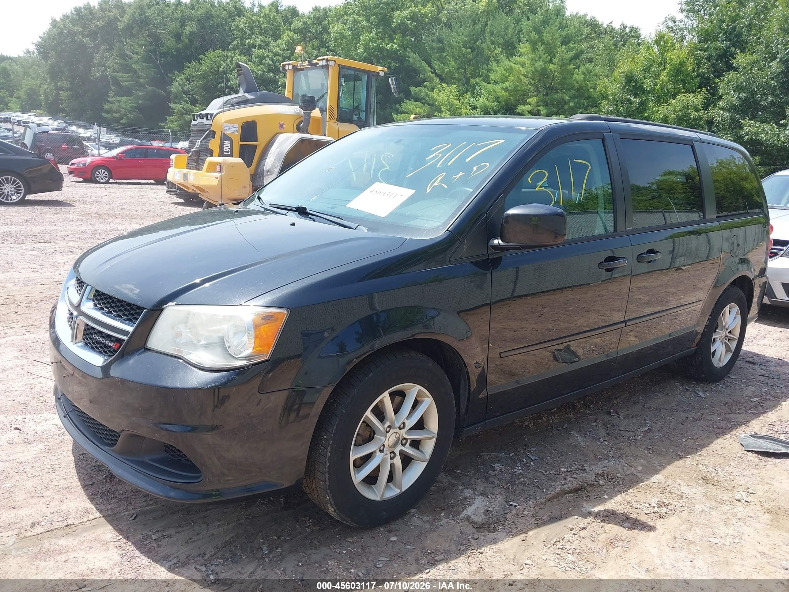 2013 Dodge Grand Caravan Sxt Black vin: 2C4RDGCG3DR770833