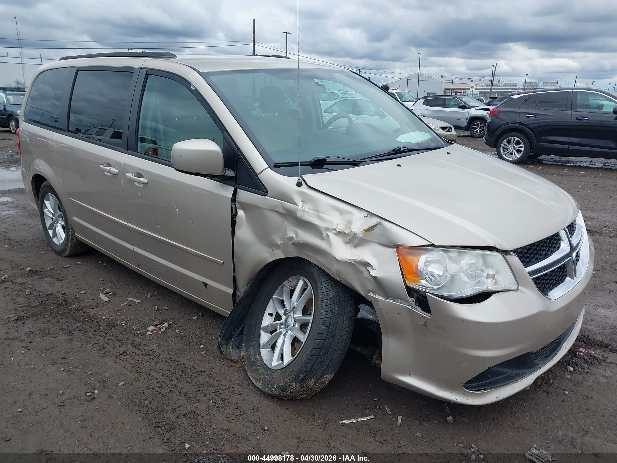 2014 Dodge Grand Caravan Sxt Beige vin: 2C4RDGCG3ER114021