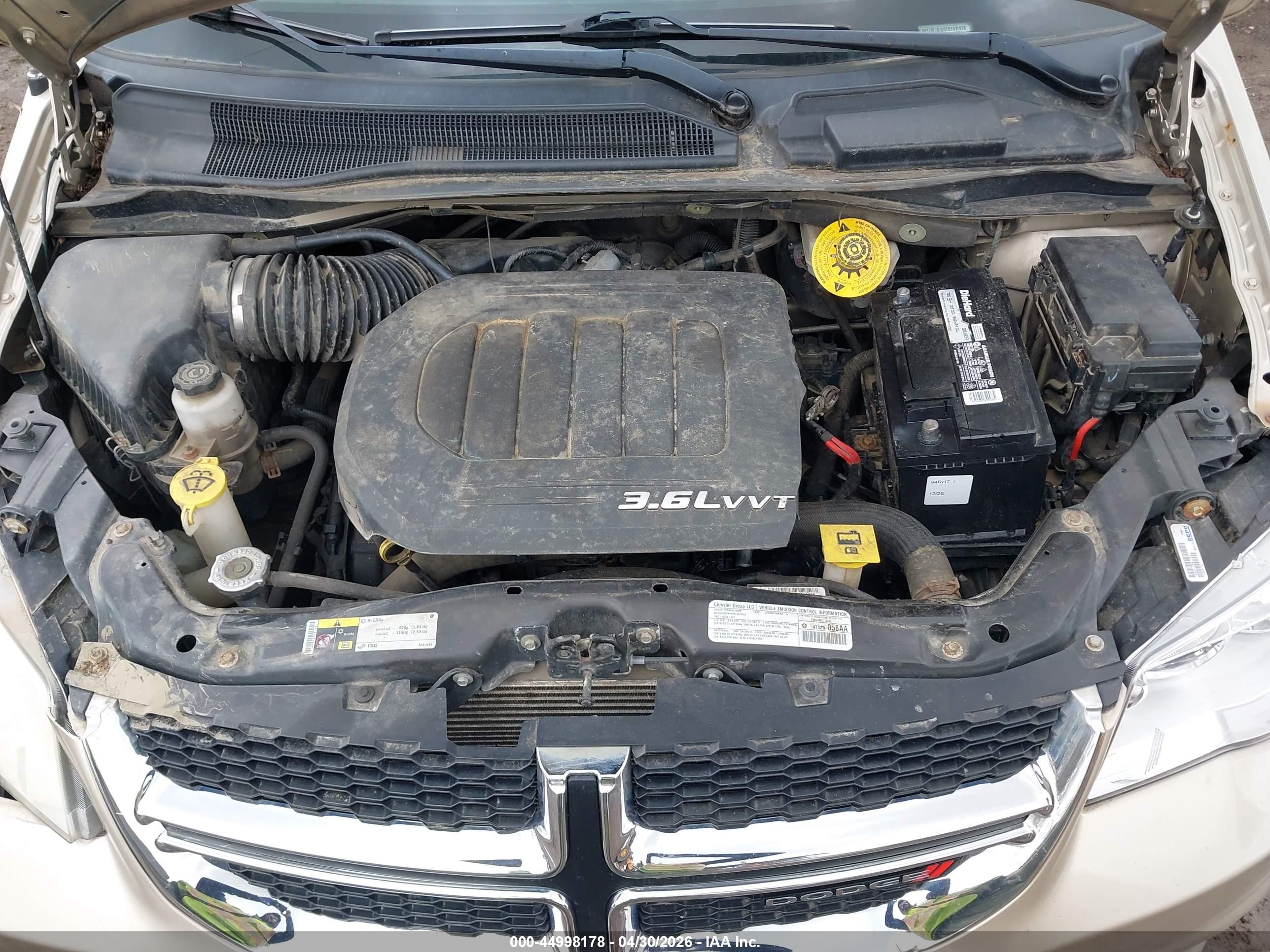 2014 Dodge Grand Caravan Sxt Beige vin: 2C4RDGCG3ER114021