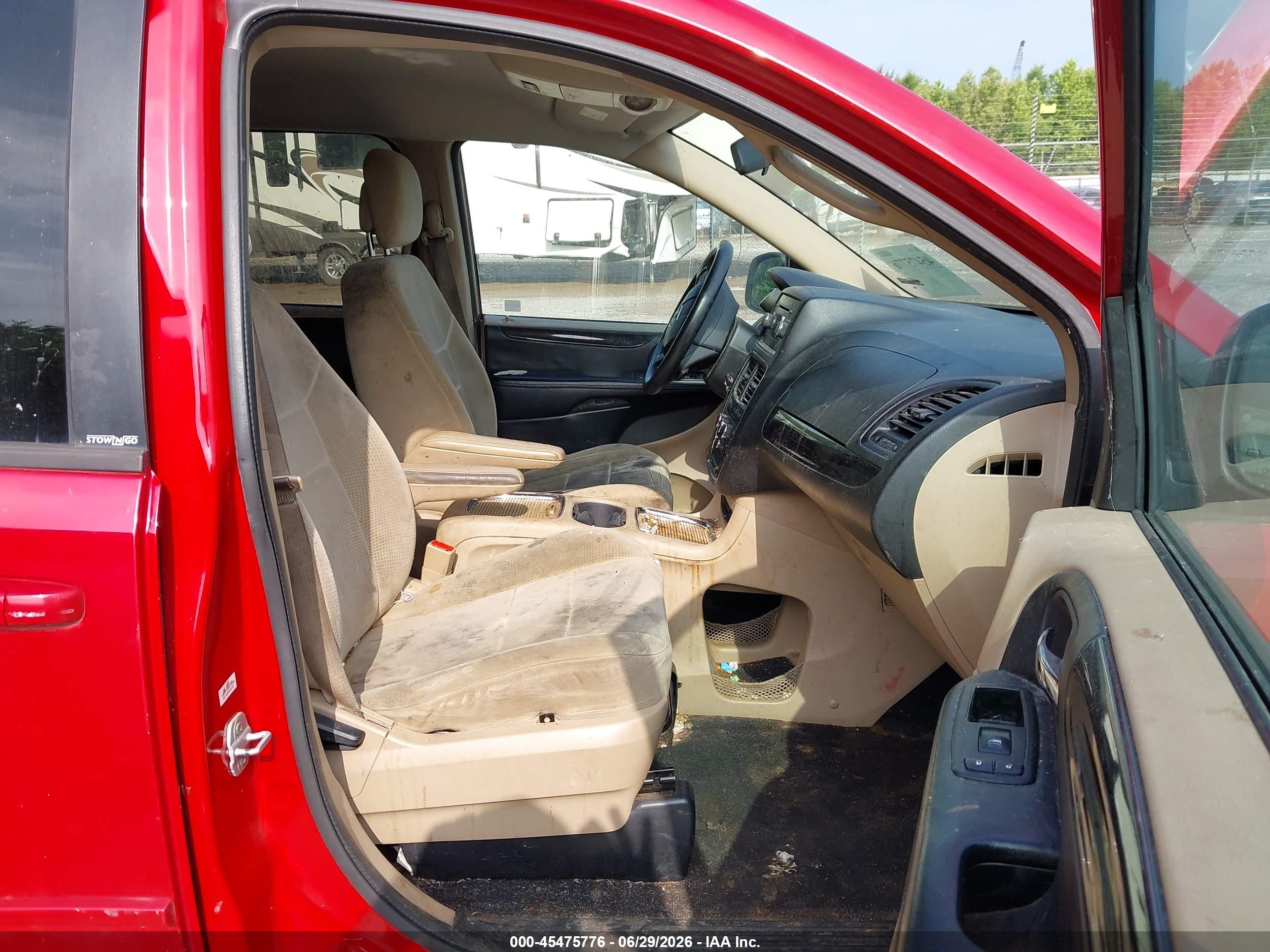 2014 Dodge Grand Caravan Sxt Red vin: 2C4RDGCG3ER155636