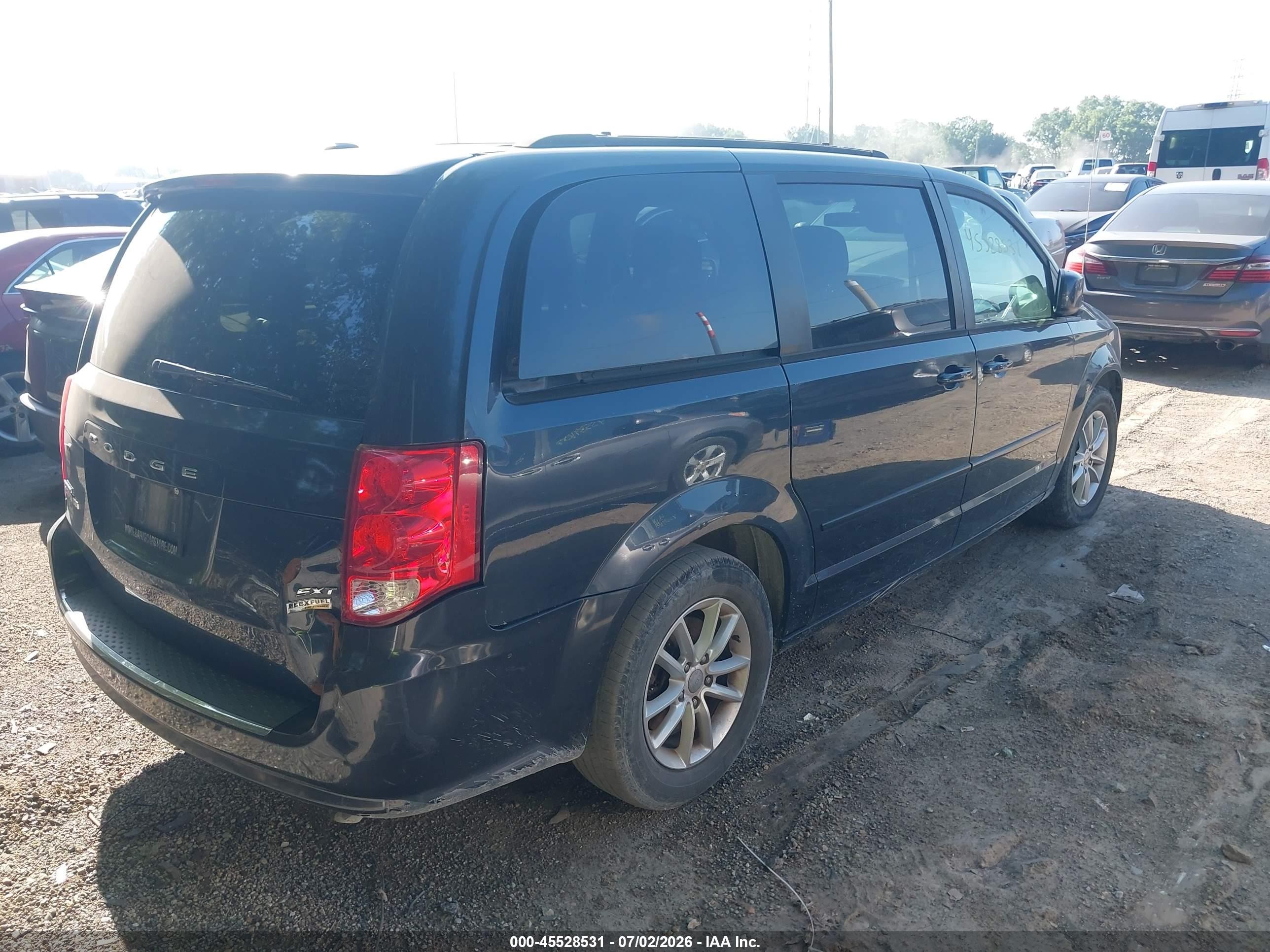 2014 Dodge Grand Caravan Sxt Blue vin: 2C4RDGCG3ER173103