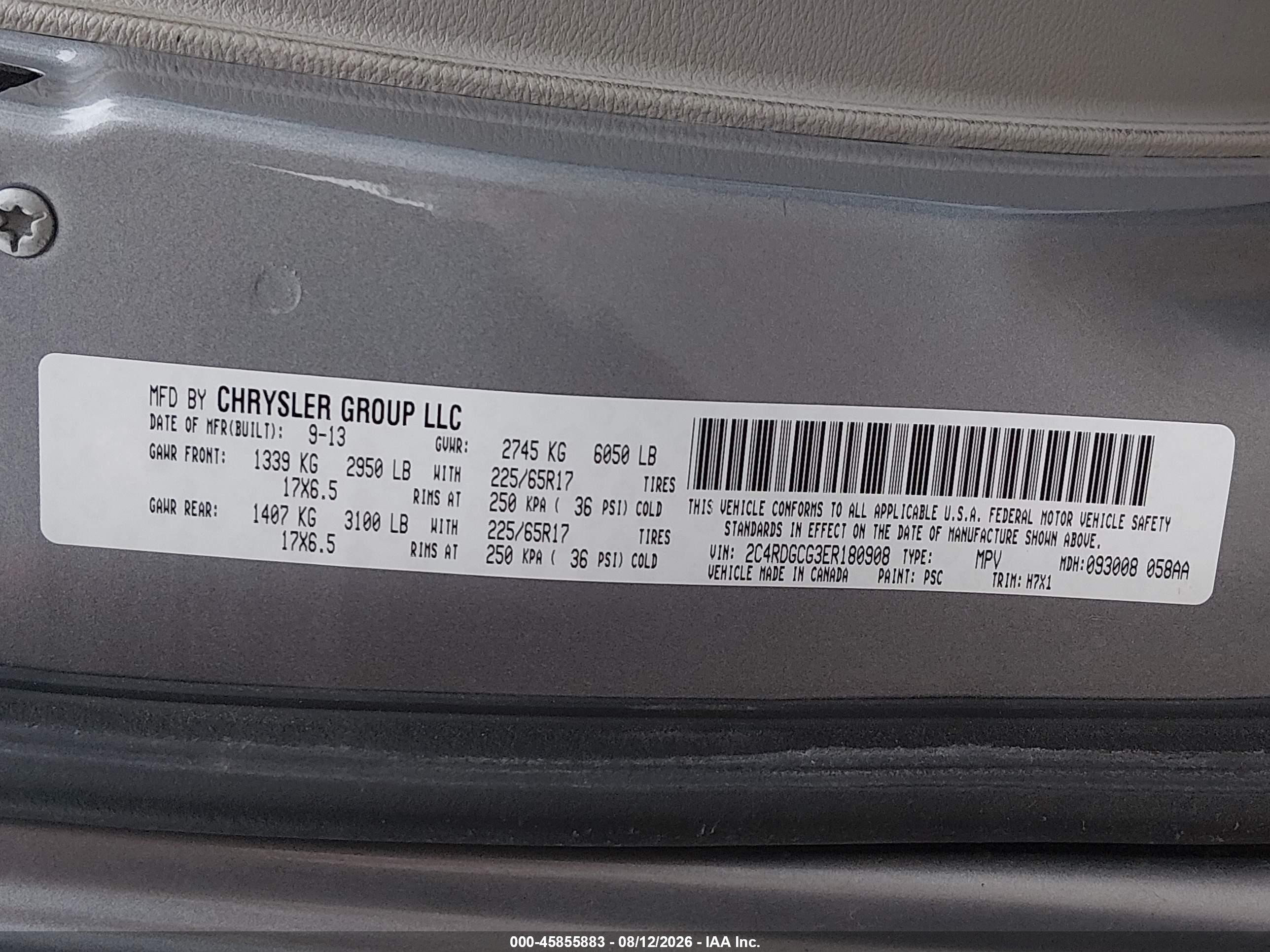 2014 Dodge Grand Caravan Sxt Silver vin: 2C4RDGCG3ER180908