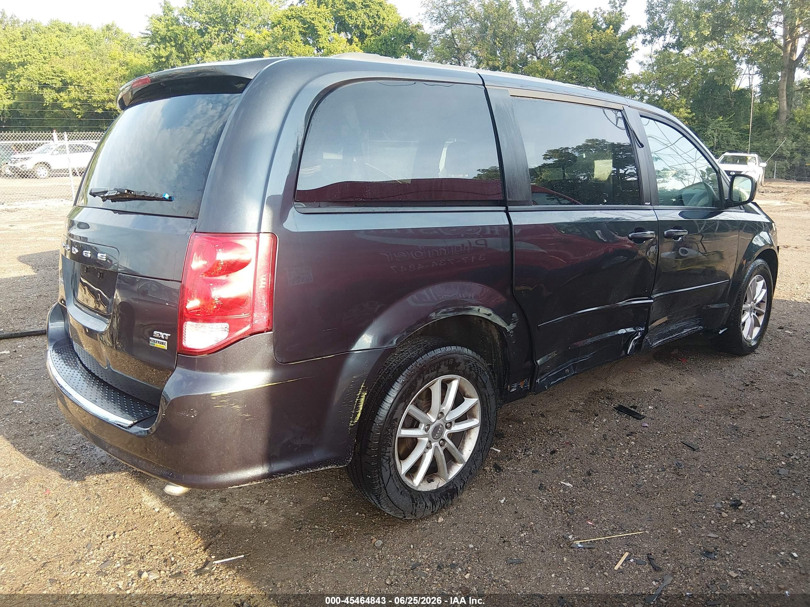 2014 Dodge Grand Caravan Sxt Black vin: 2C4RDGCG3ER213275
