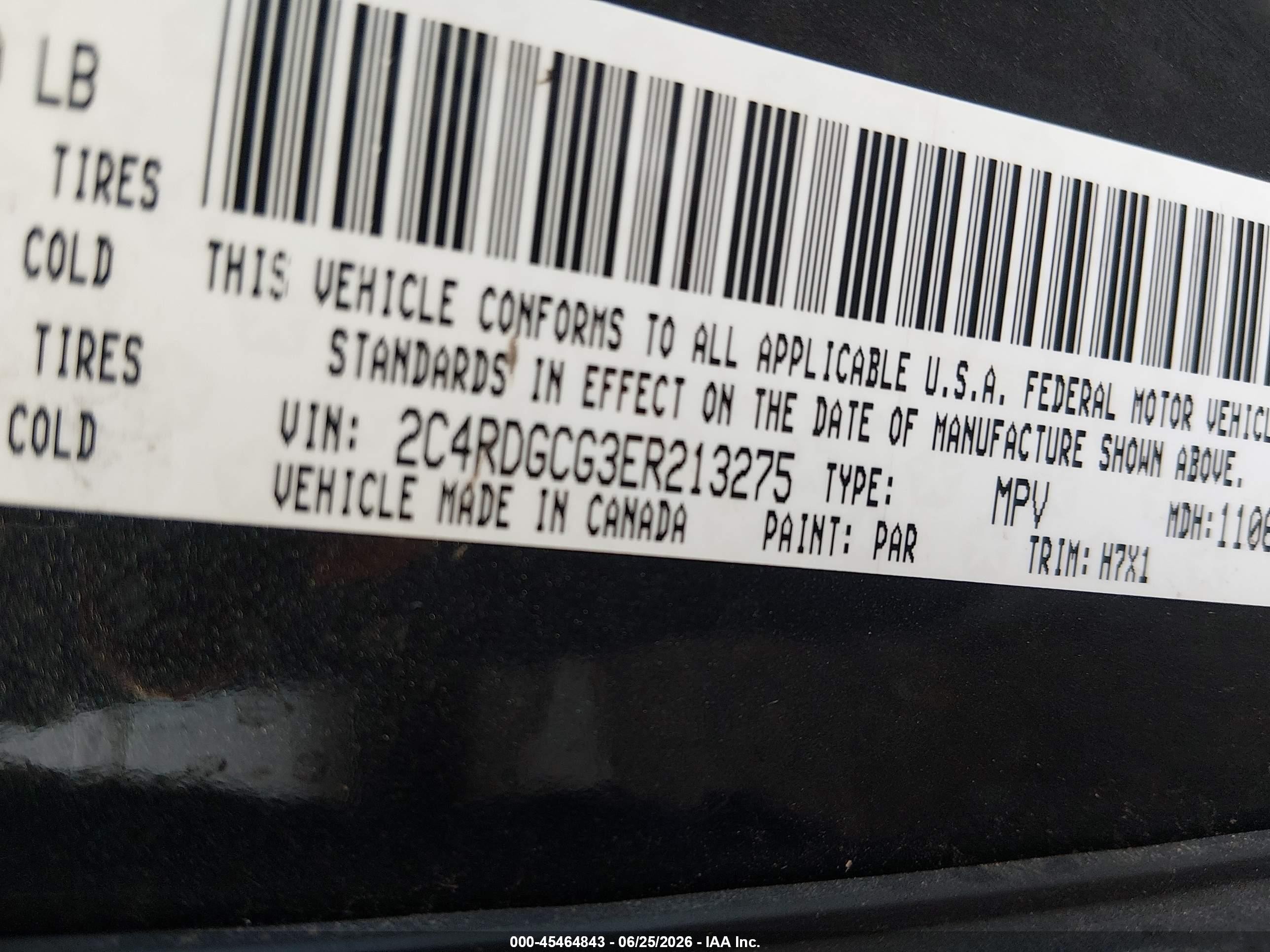 2014 Dodge Grand Caravan Sxt Black vin: 2C4RDGCG3ER213275