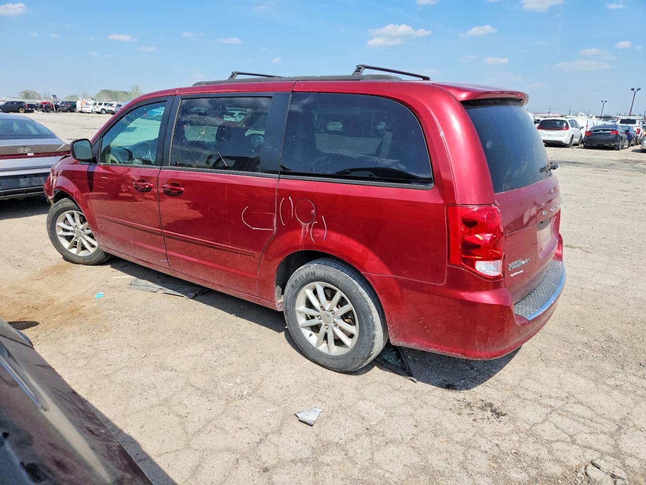 2014 Dodge Grand Caravan Sxt Burgundy vin: 2C4RDGCG3ER213616