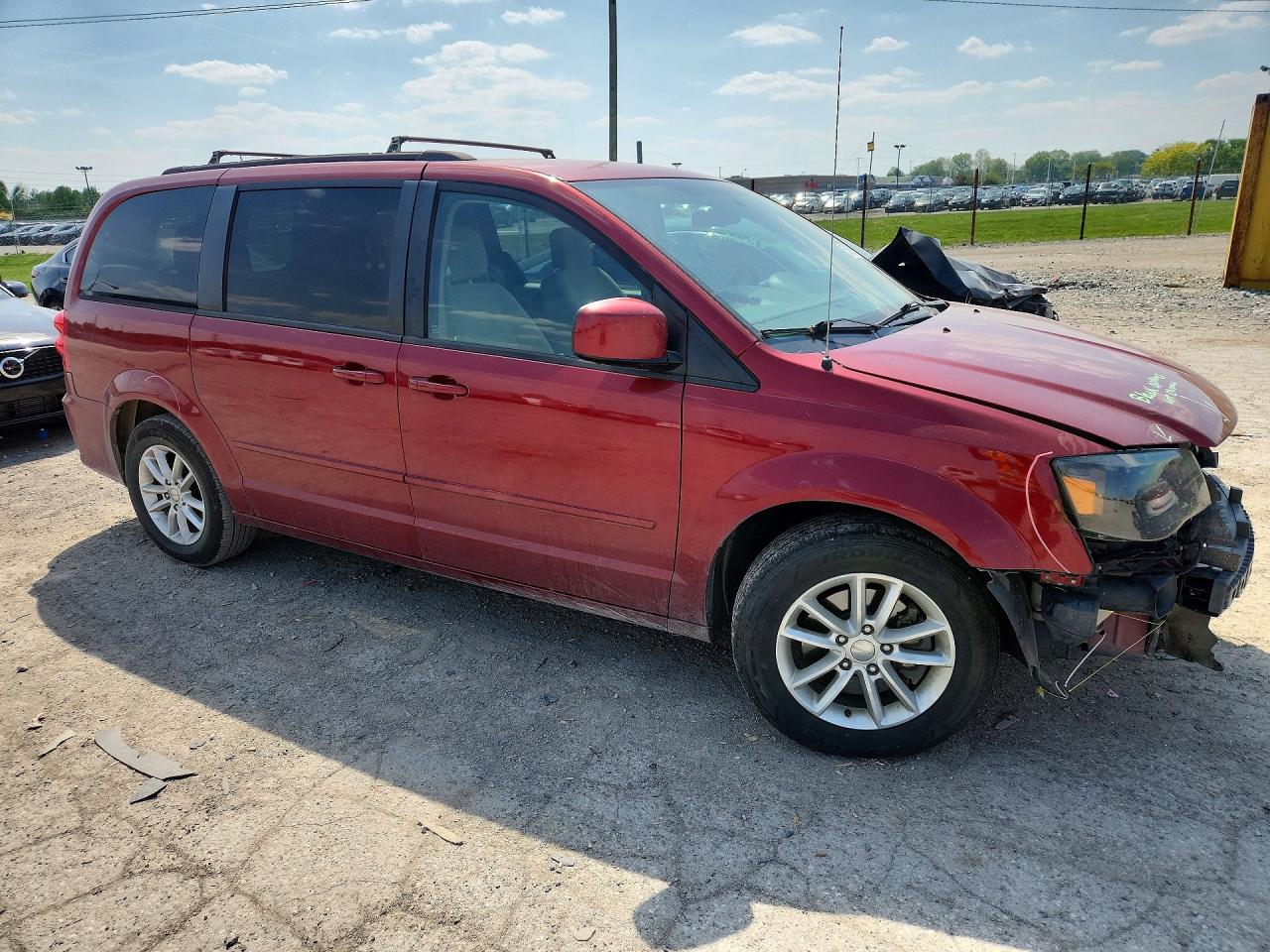 2014 Dodge Grand Caravan Sxt Burgundy vin: 2C4RDGCG3ER213616