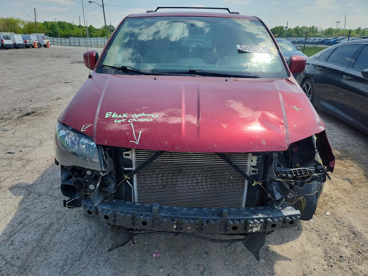 2014 Dodge Grand Caravan Sxt Burgundy vin: 2C4RDGCG3ER213616