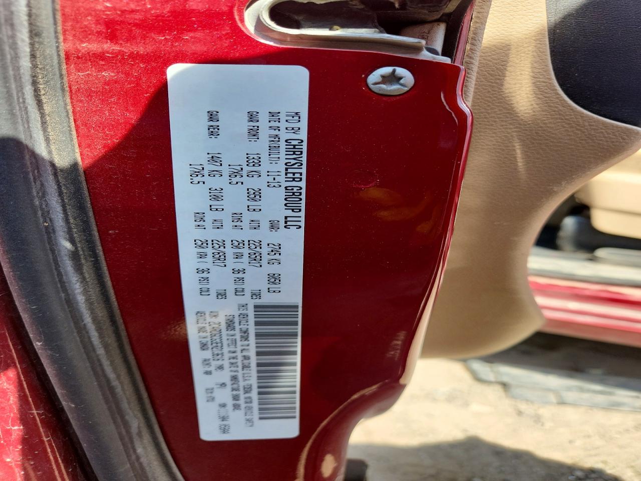2014 Dodge Grand Caravan Sxt Burgundy vin: 2C4RDGCG3ER213616