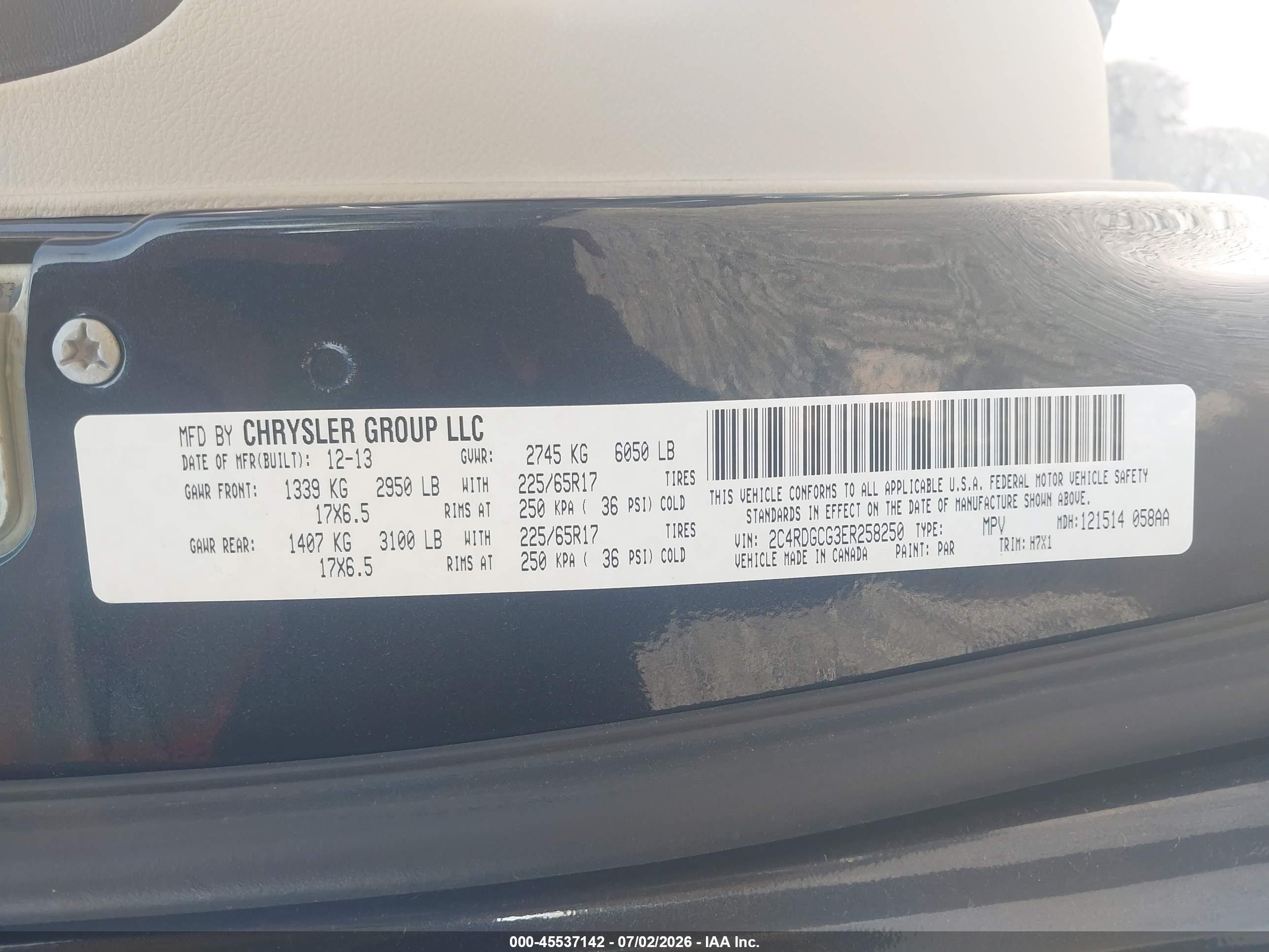 2014 Dodge Grand Caravan Sxt Black vin: 2C4RDGCG3ER258250