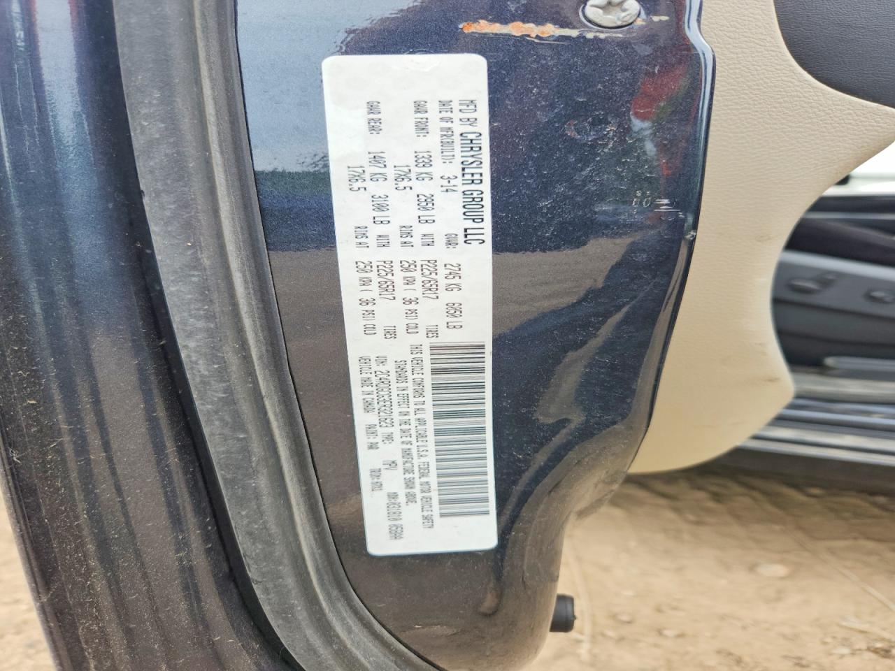2014 Dodge Grand Caravan Sxt Blue vin: 2C4RDGCG3ER321623