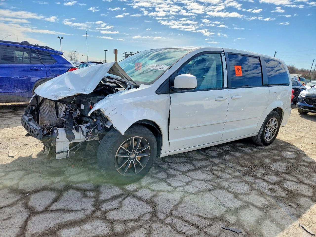 2015 Dodge Grand Caravan Sxt White vin: 2C4RDGCG3FR623821