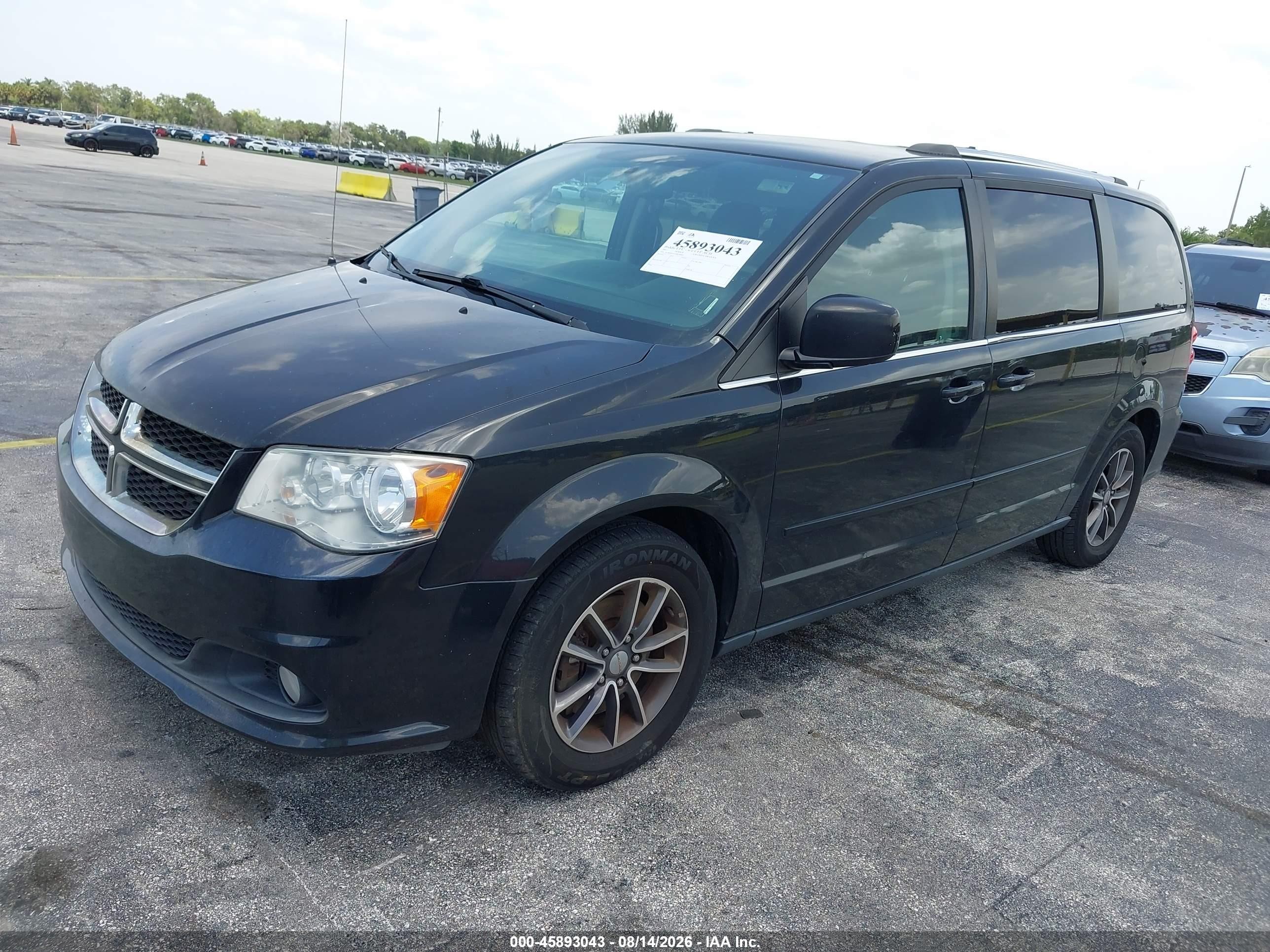 2017 Dodge Grand Caravan Sxt Black vin: 2C4RDGCG3HR790022