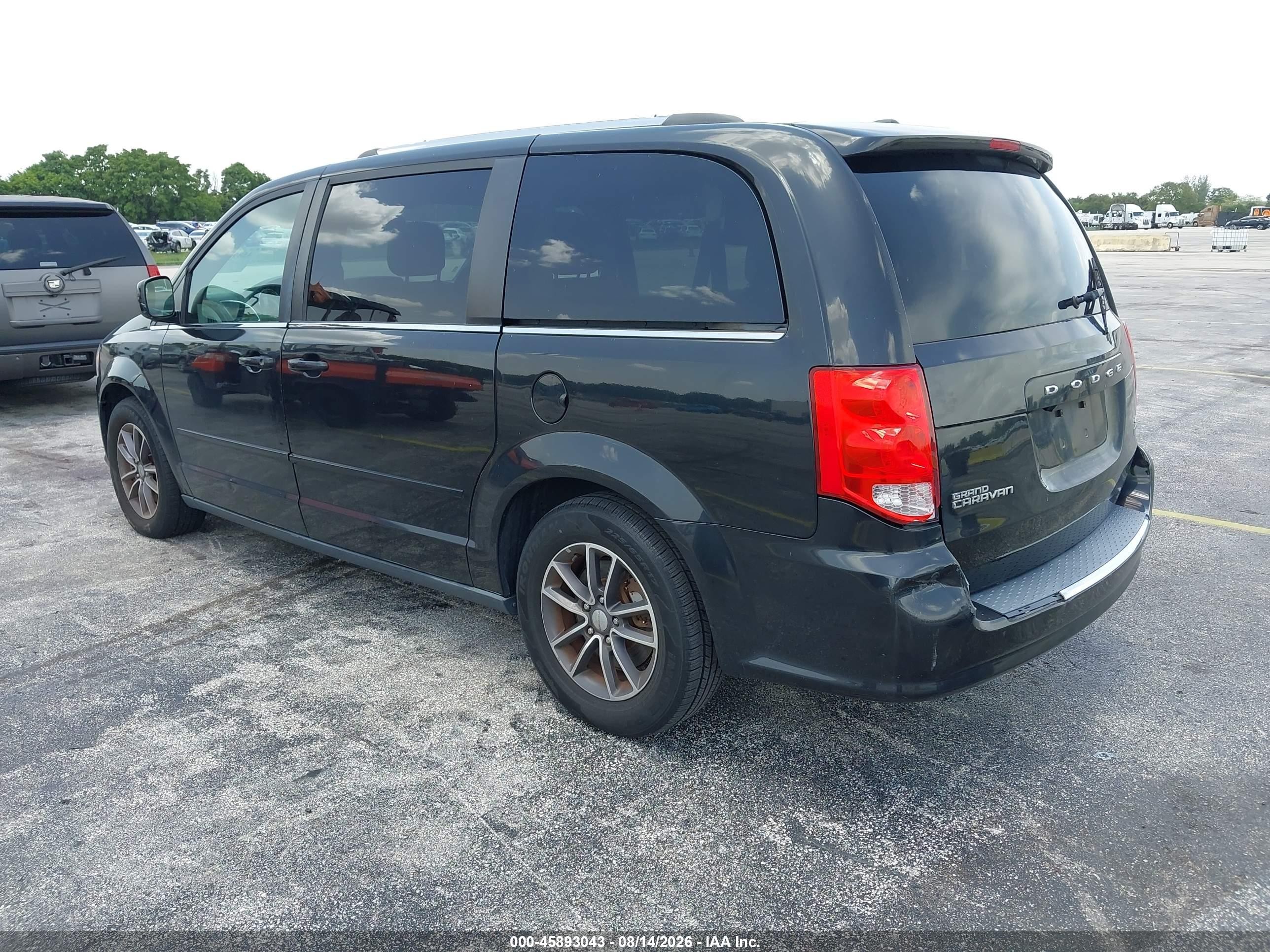 2017 Dodge Grand Caravan Sxt Black vin: 2C4RDGCG3HR790022