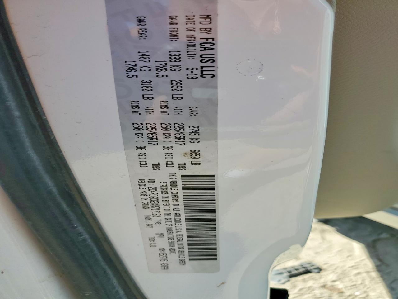 2019 Dodge Grand Caravan Sxt White vin: 2C4RDGCG3KR717160