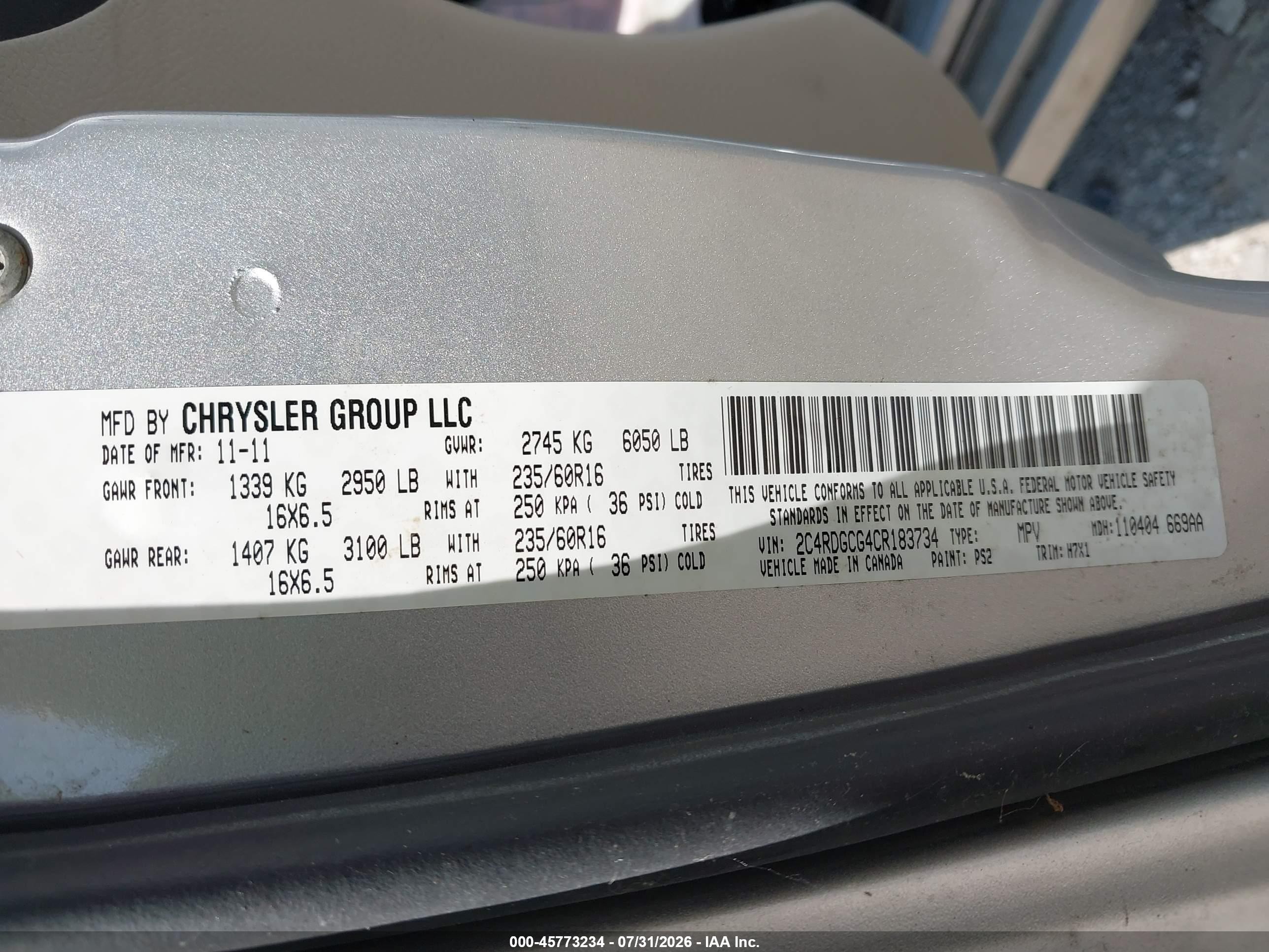 2012 Dodge Grand Caravan Sxt Серебряный vin: 2C4RDGCG4CR183734