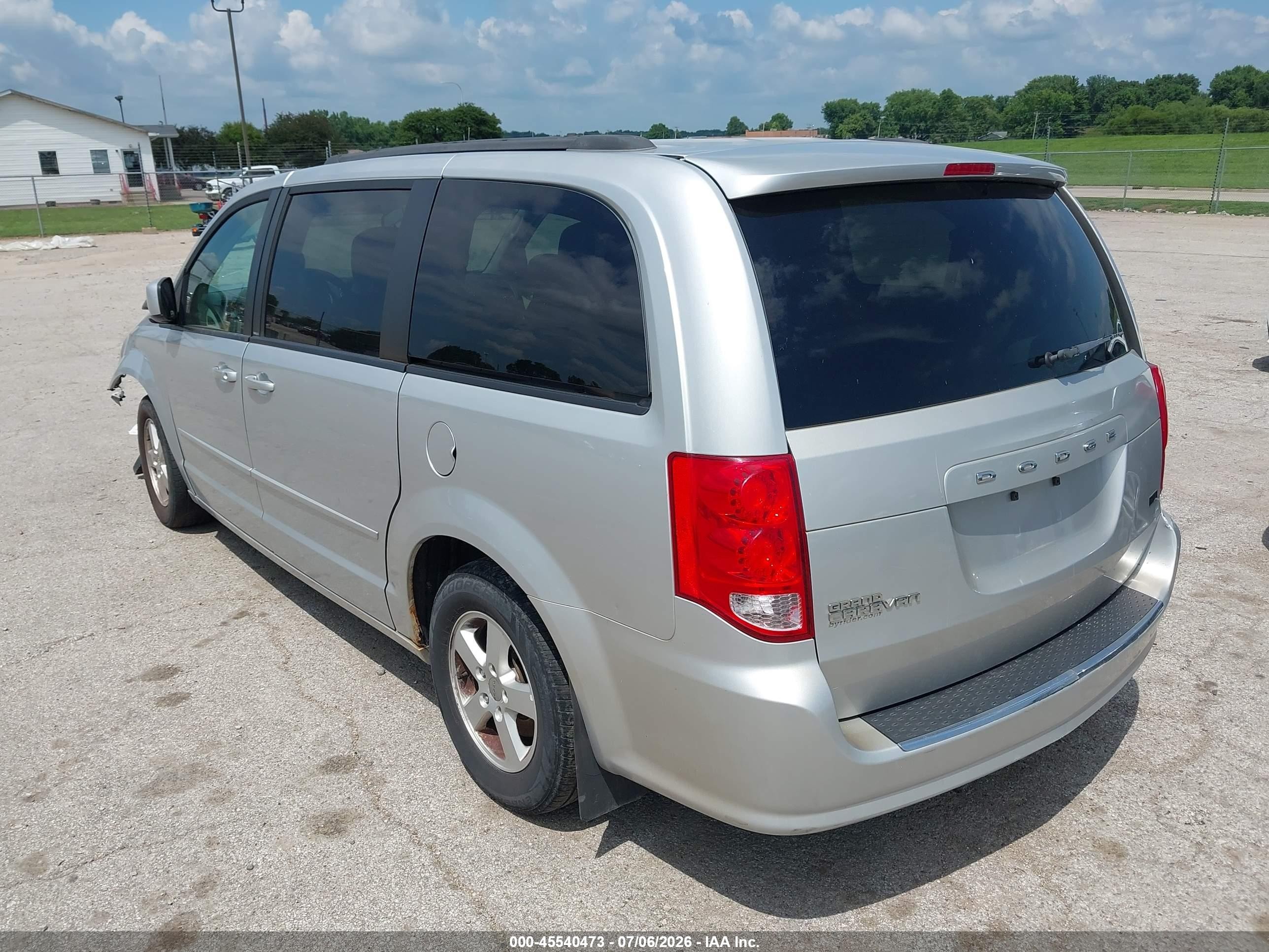2012 Dodge Grand Caravan Sxt Silver vin: 2C4RDGCG4CR206302