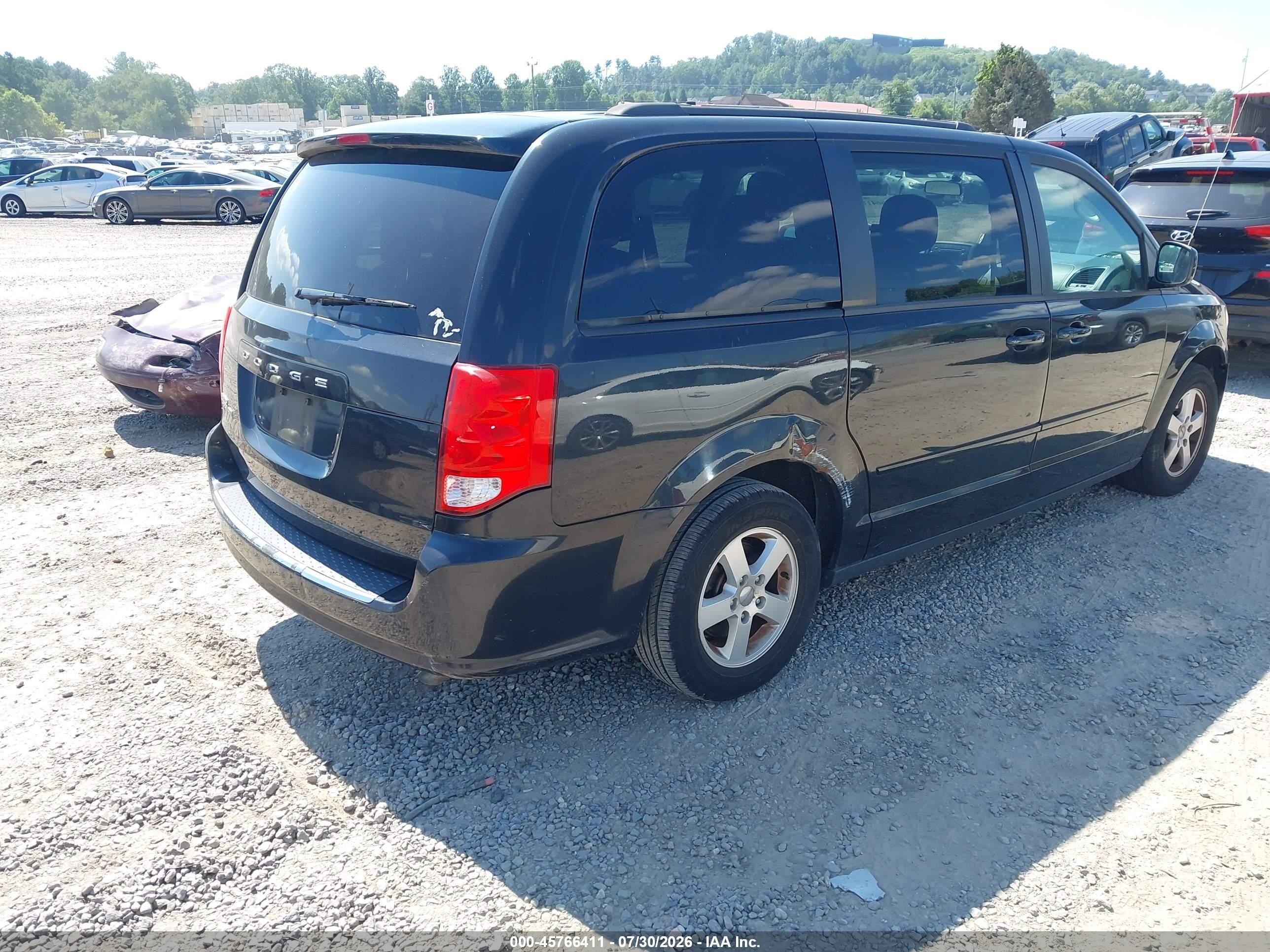2012 Dodge Grand Caravan Sxt Black vin: 2C4RDGCG4CR231488
