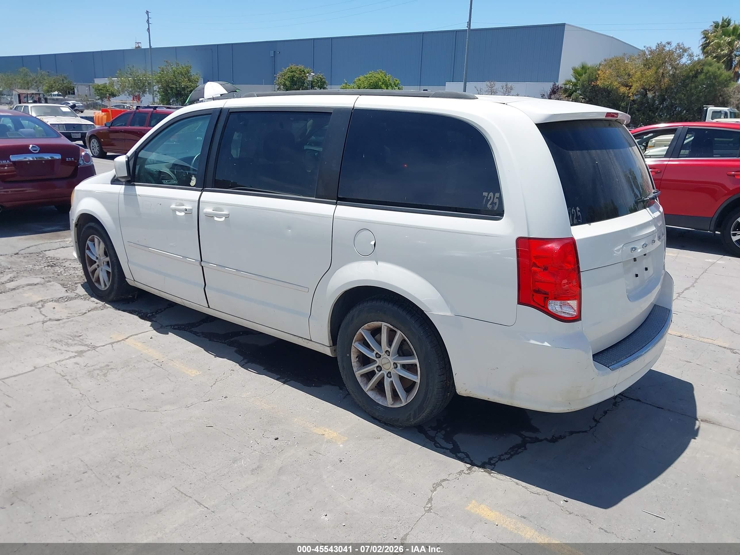 2013 Dodge Grand Caravan Sxt White vin: 2C4RDGCG4DR562024