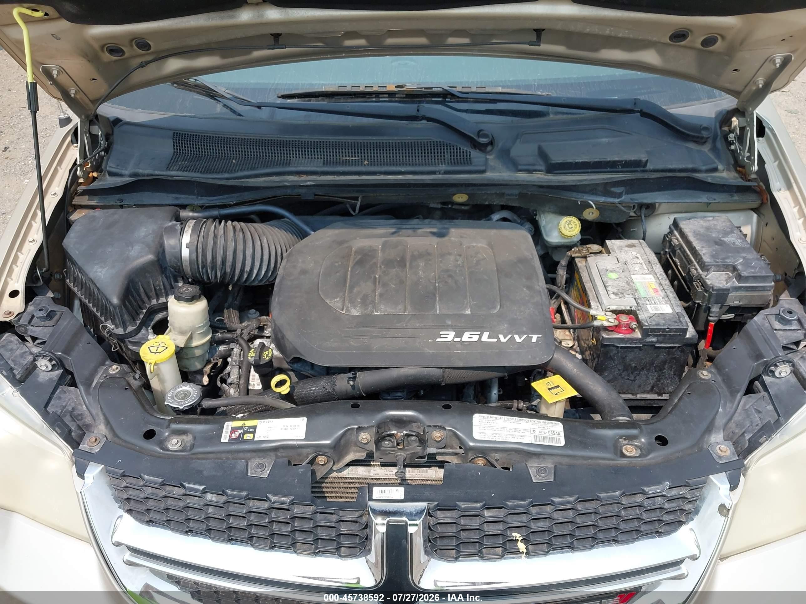 2013 Dodge Grand Caravan Sxt Beige vin: 2C4RDGCG4DR581219