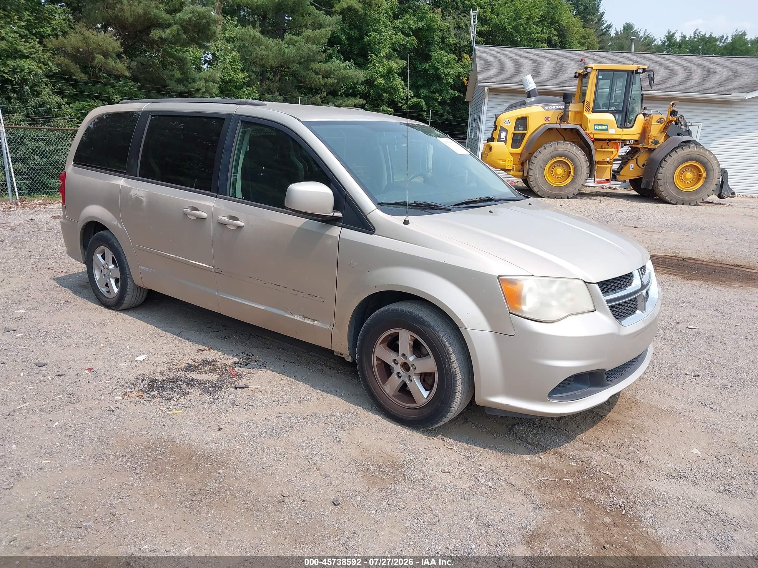 2013 Dodge Grand Caravan Sxt Beige vin: 2C4RDGCG4DR581219
