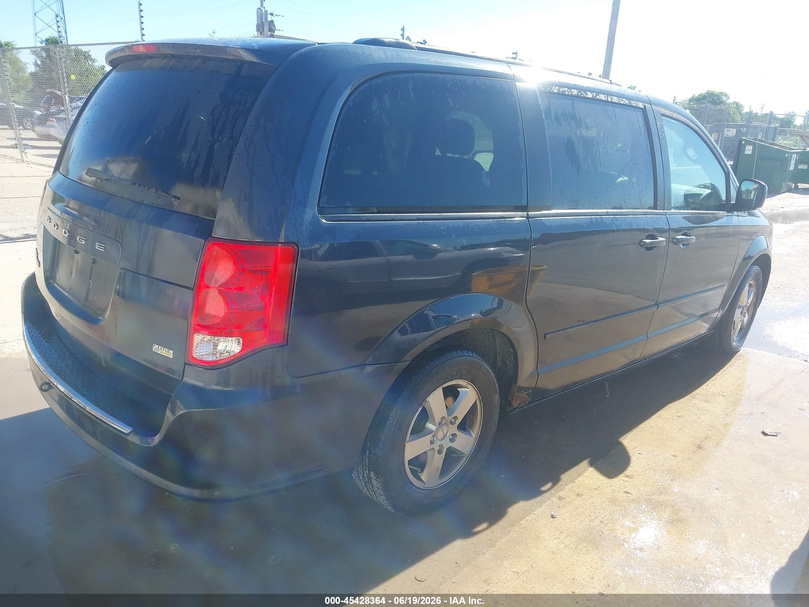 2013 Dodge Grand Caravan Sxt Blue vin: 2C4RDGCG4DR591748