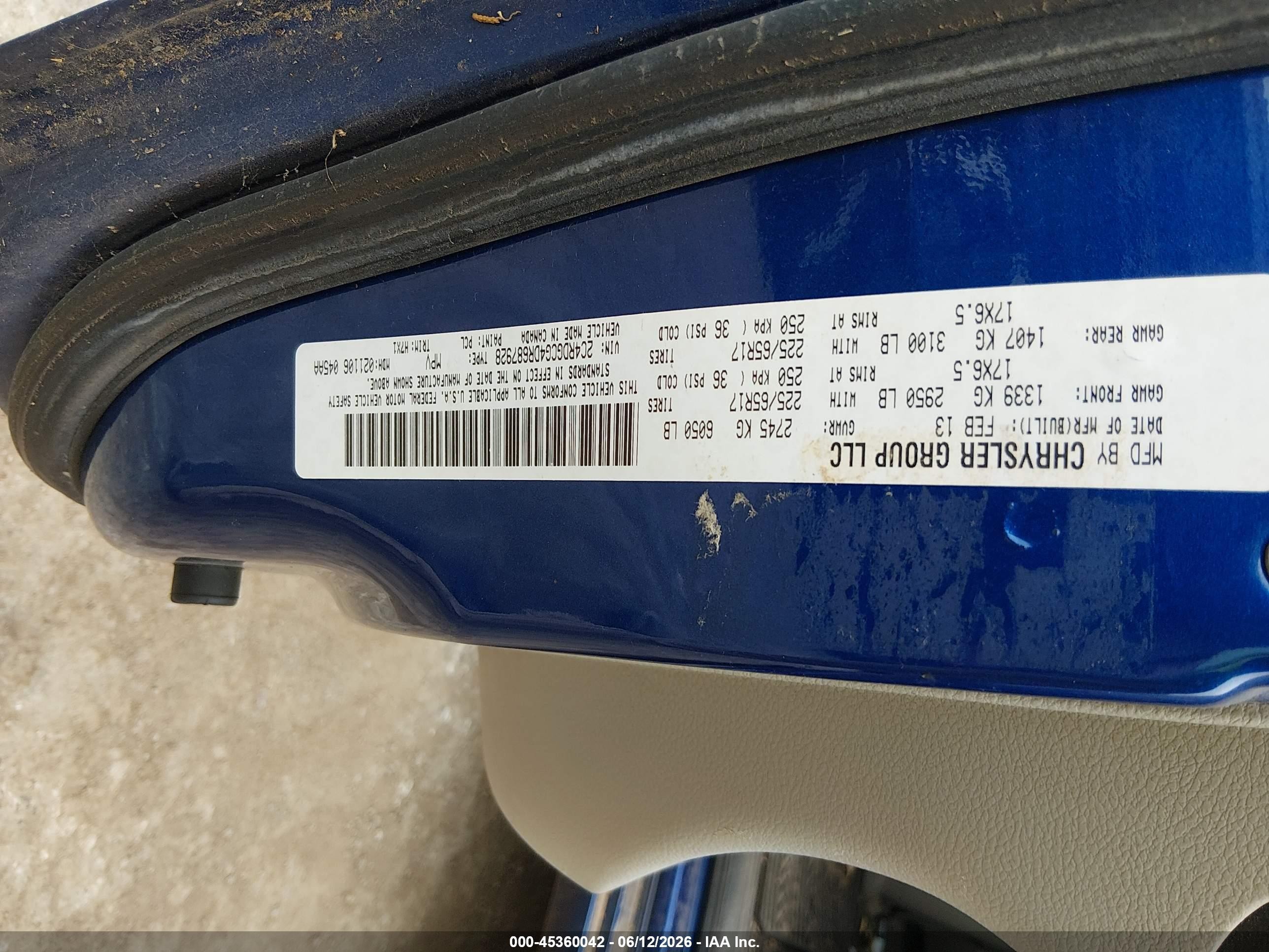 2013 Dodge Grand Caravan Sxt Синий vin: 2C4RDGCG4DR687928