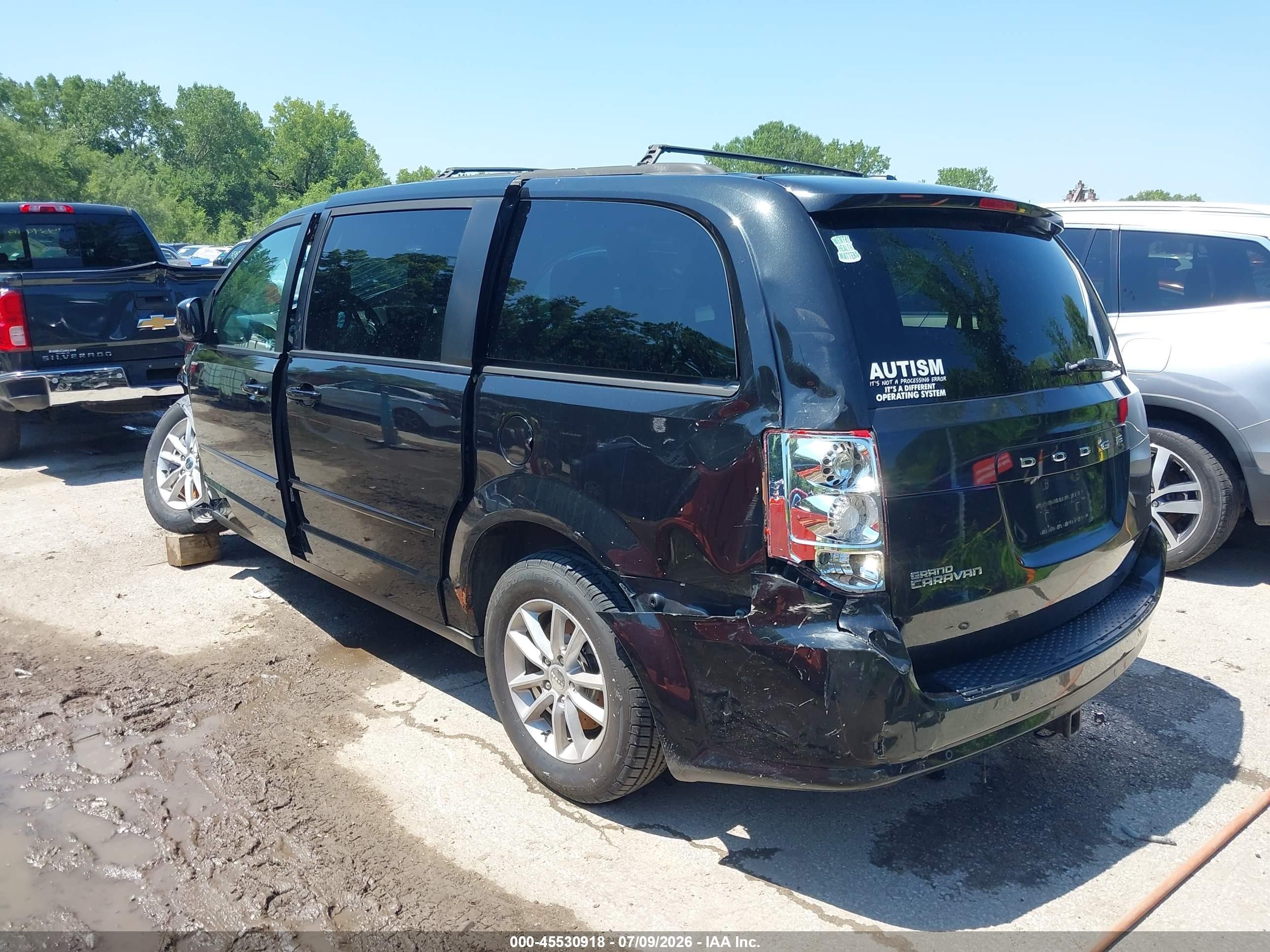 2013 Dodge Grand Caravan Sxt Black vin: 2C4RDGCG4DR718594