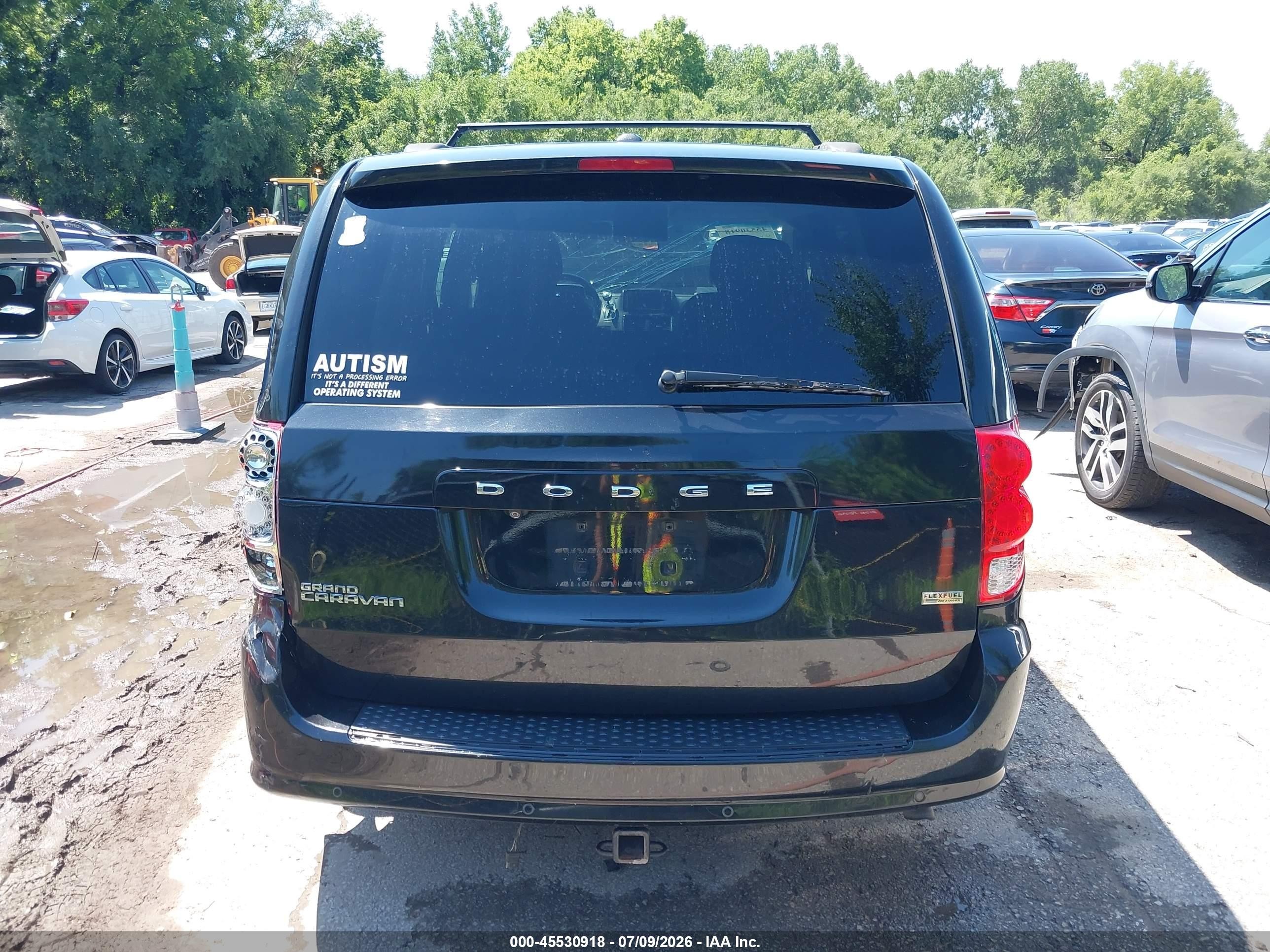2013 Dodge Grand Caravan Sxt Black vin: 2C4RDGCG4DR718594